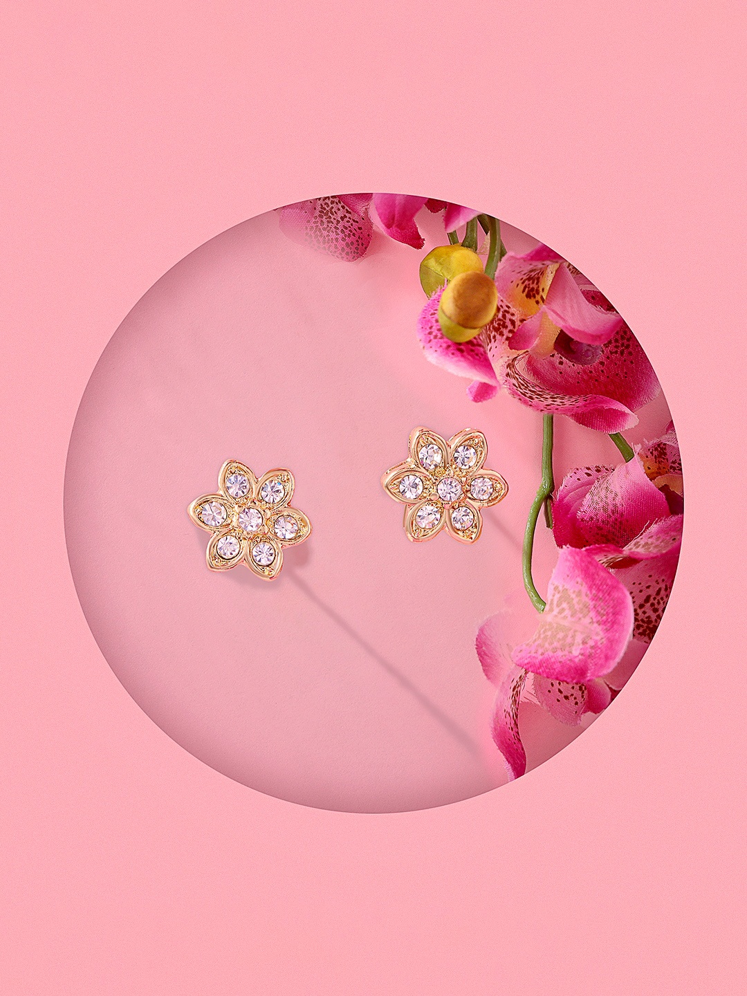 

Accessorize Gold-Plated Contemporary Studs Earrings, White