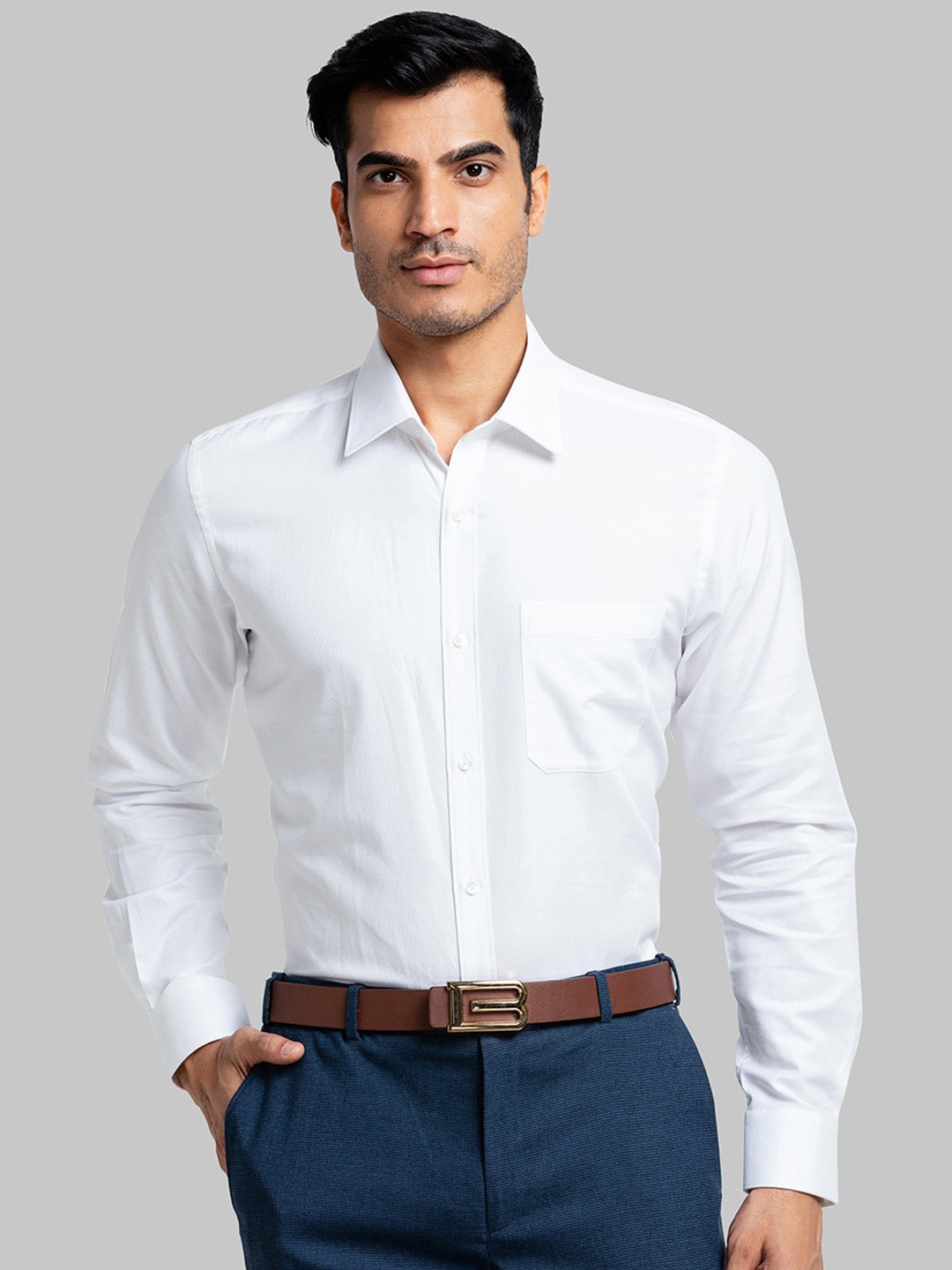 

Raymond Cotton Casual Shirt, White