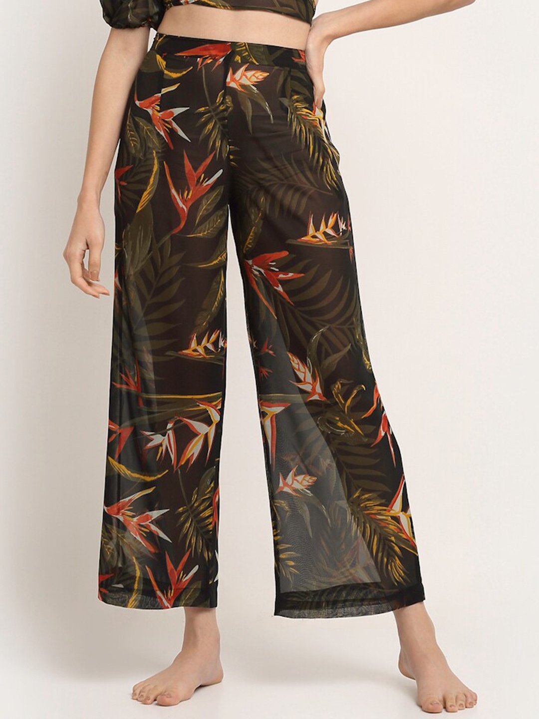 

EROTISSCH Printed Tropical Comfort-Fit Swim Bottoms, Black