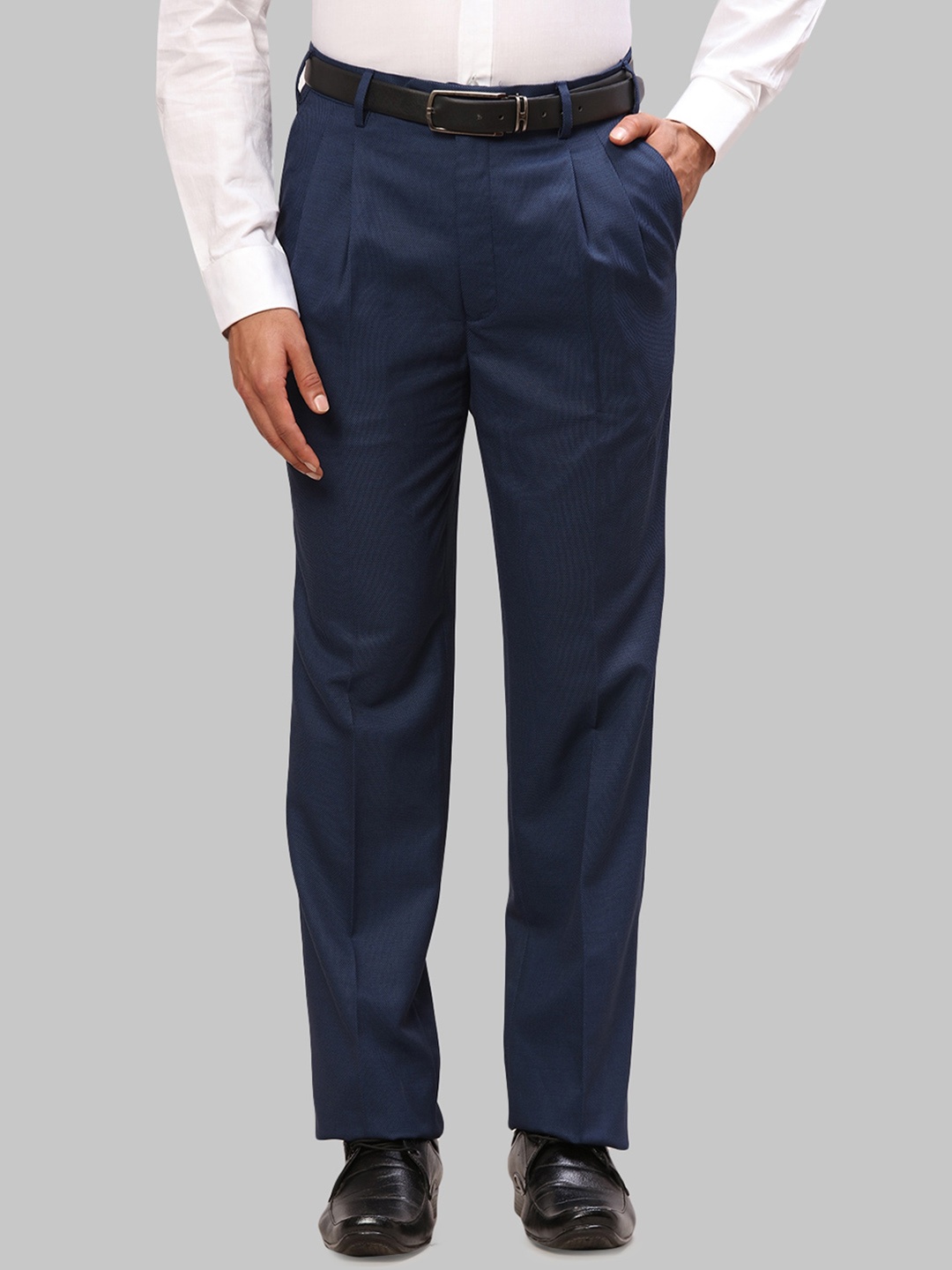 

Raymond Men Mid Rise Formal Trouser, Blue