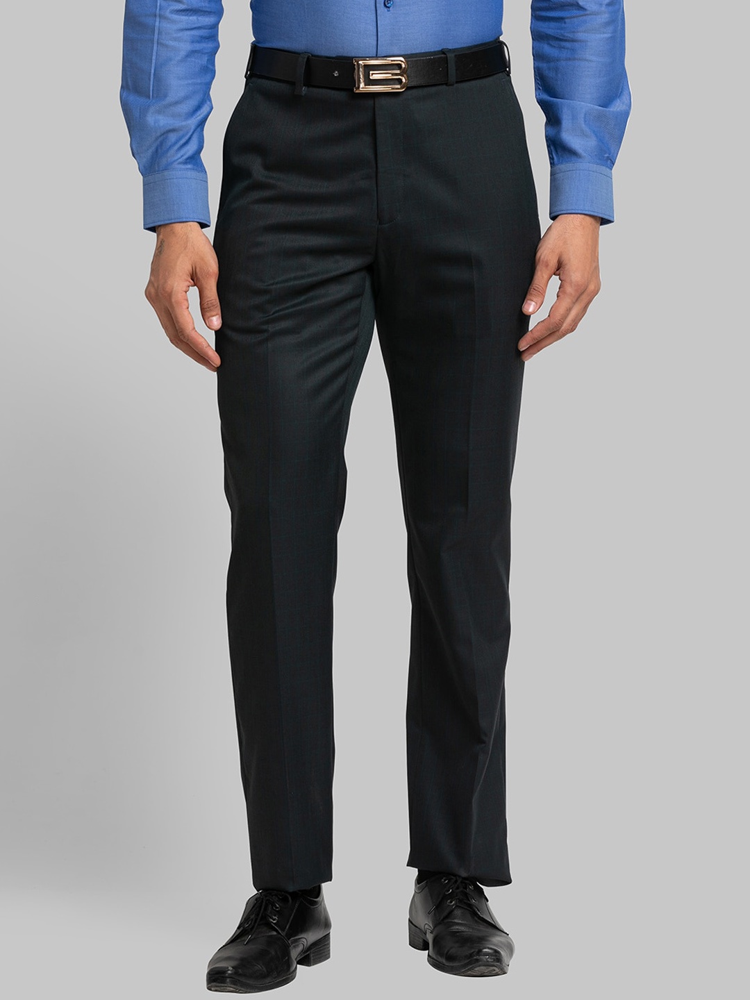 

Raymond Men Mid Rise Flat-Front Formal Trouser, Grey