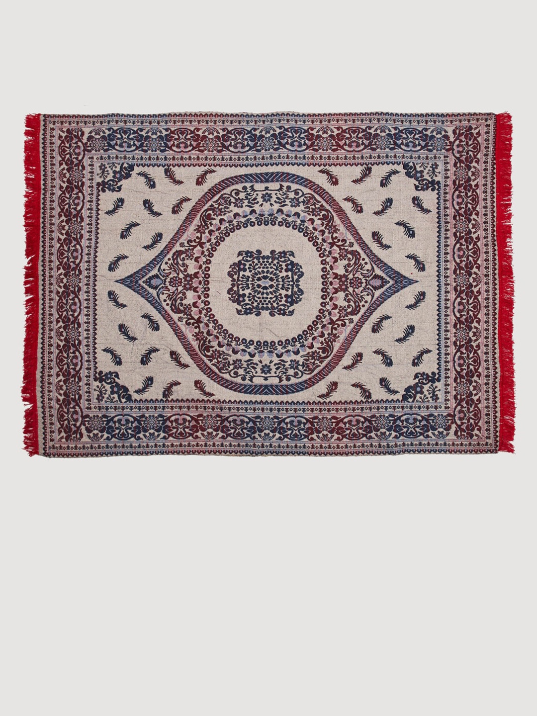 

Home Centre Corsica Classic Blue & Maroon Printed Cotton Woven Rectangular Carpet