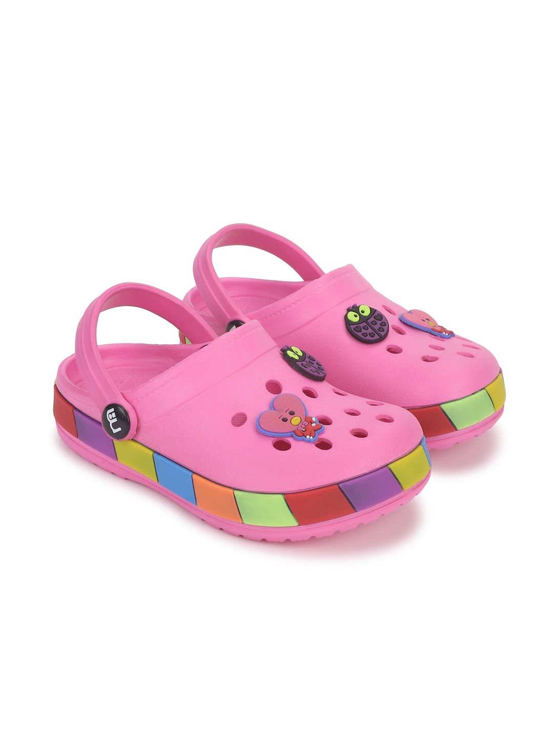 

mothercare Girls Solid Clogs With Jibbitz, Pink