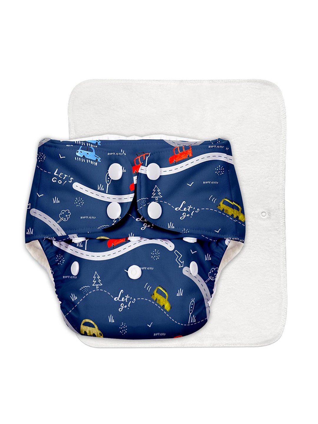 

SuperBottoms Infants Basic Quick Dry Ultra Thin Pad Diaper - Royal Blue