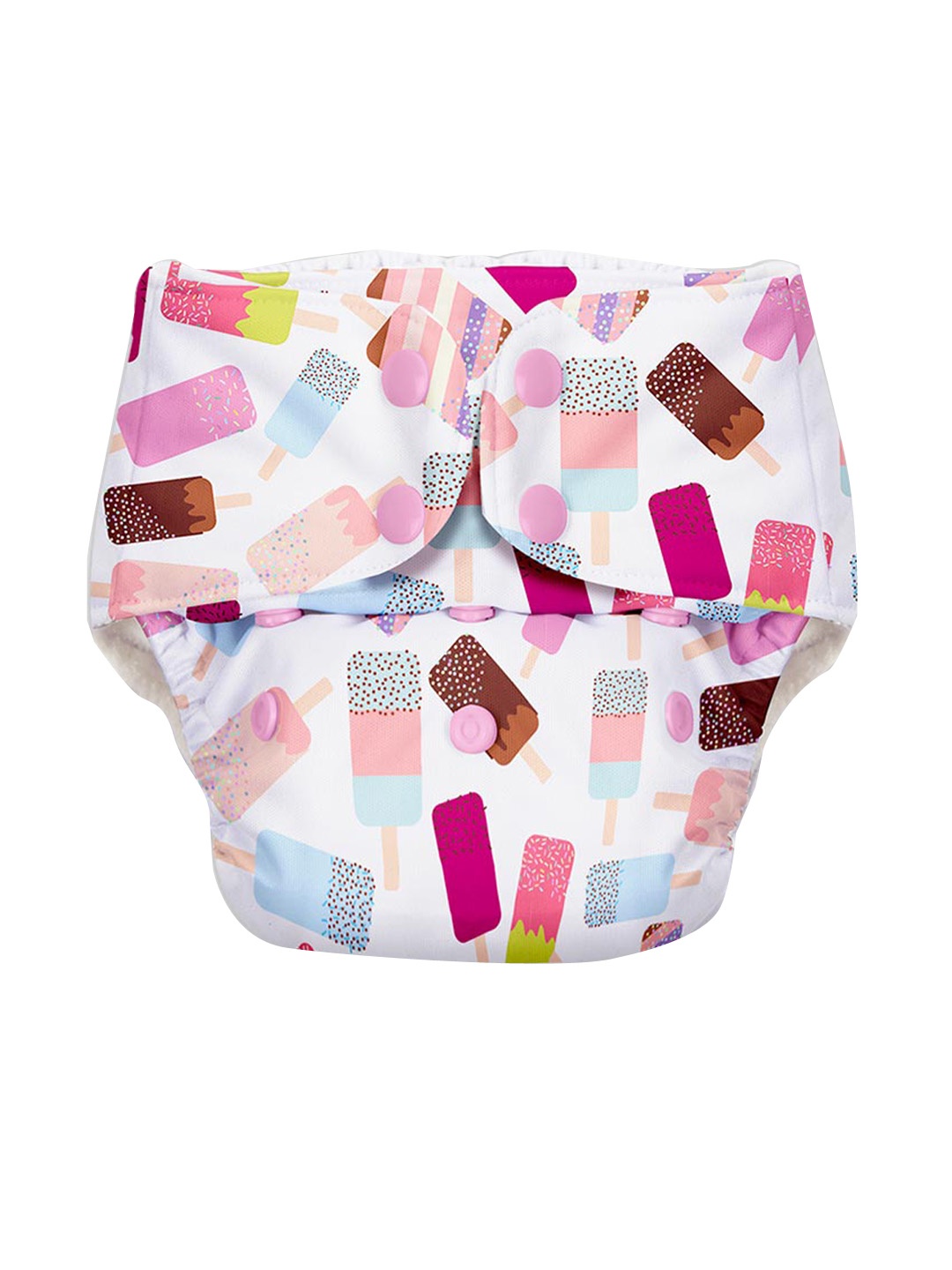 

SuperBottoms Infants 2 Pcs Quick Dry Ultra Thin Cloth Diaper with Insert, White