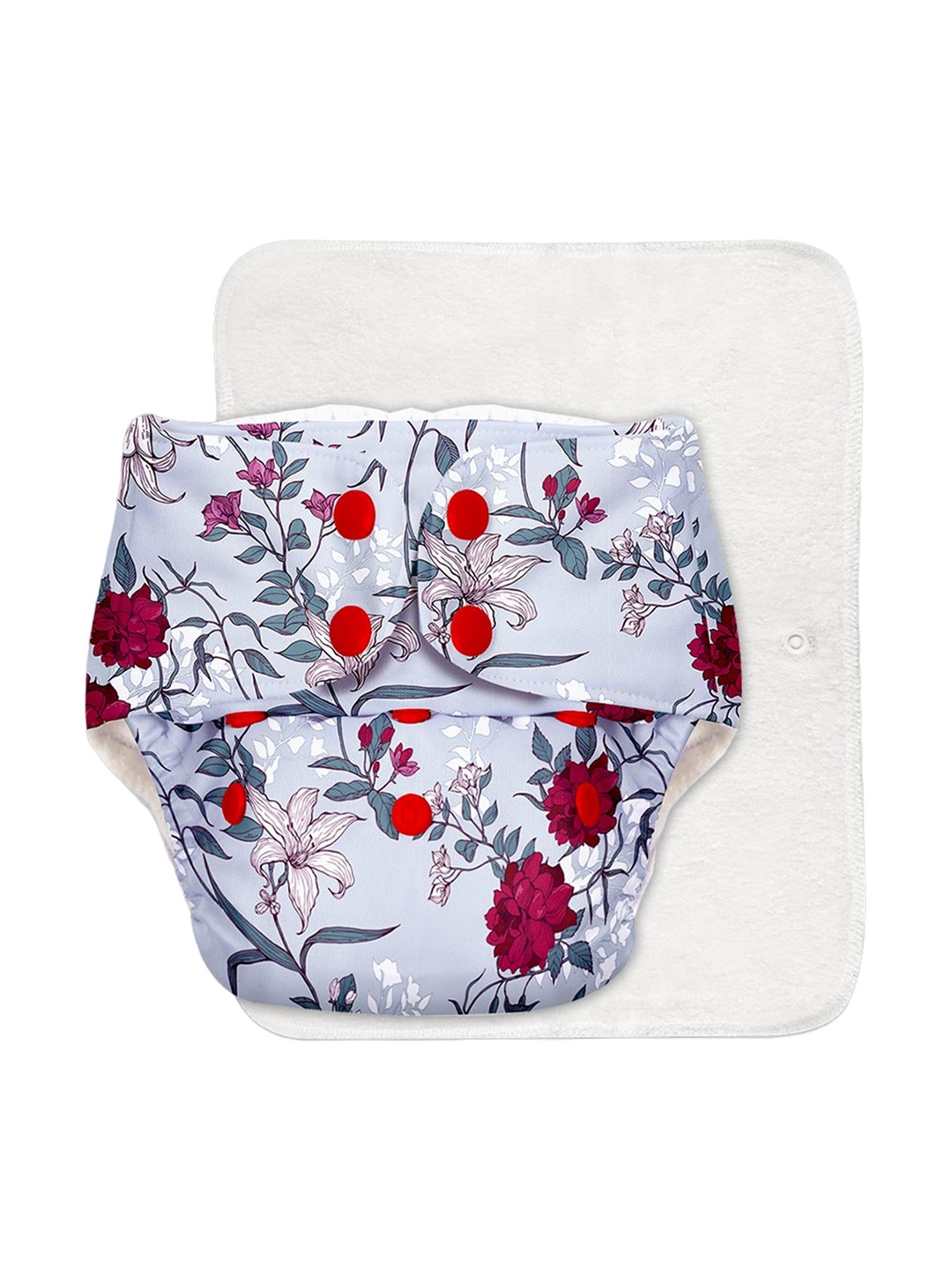 

SuperBottoms Infants 2 Pcs Quick Dry Ultra Thin Cloth Diaper with Insert, Red