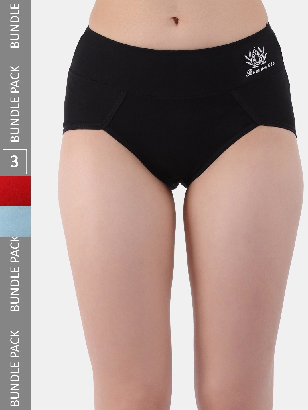 

Amour Secret Women Pack of 3 Anti-Bacterial Hipsters Briefs, Blue