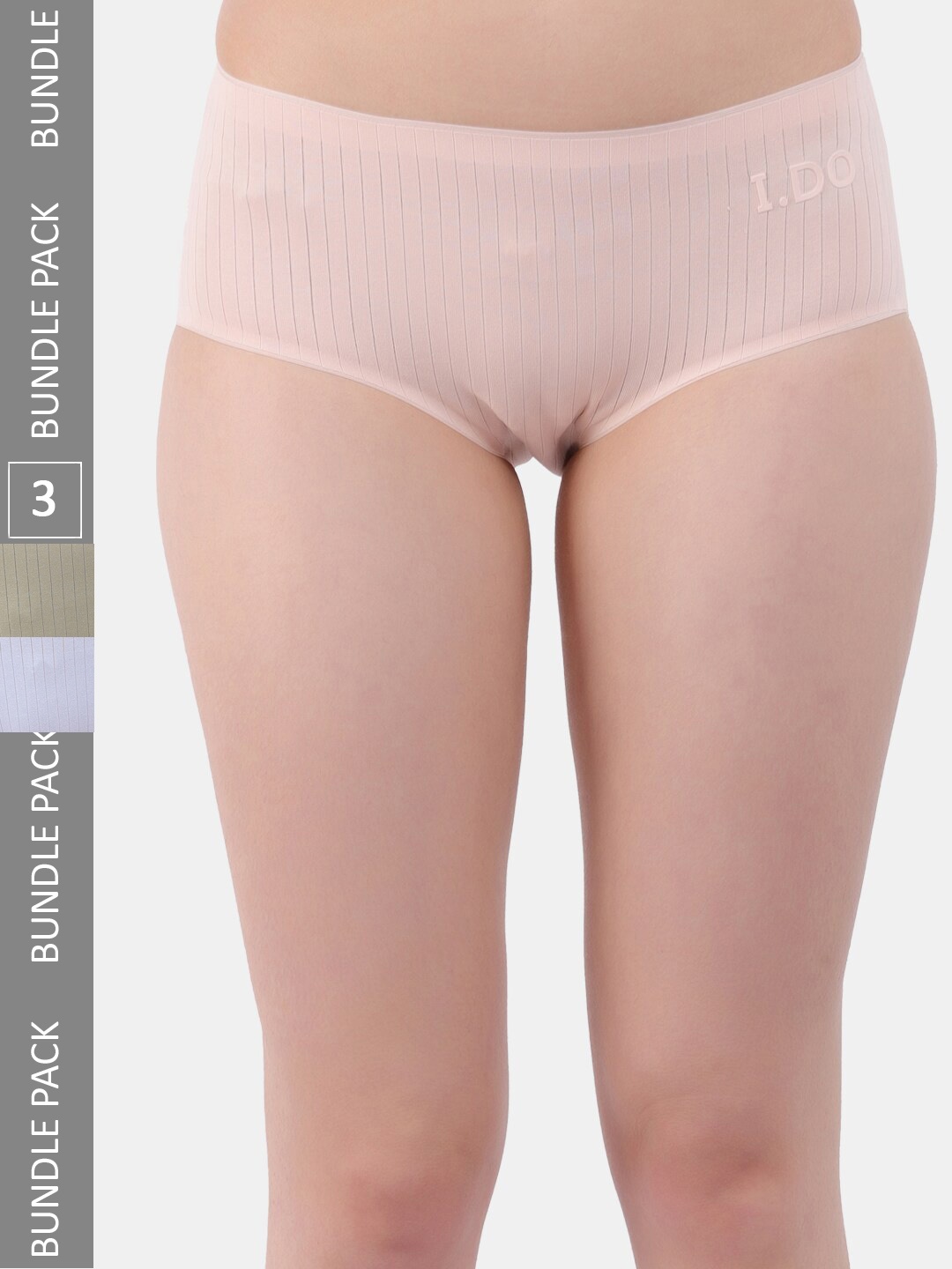 

Amour Secret Women Pack Of 3 Anti-Bacterial Hipster Briefs, Nude