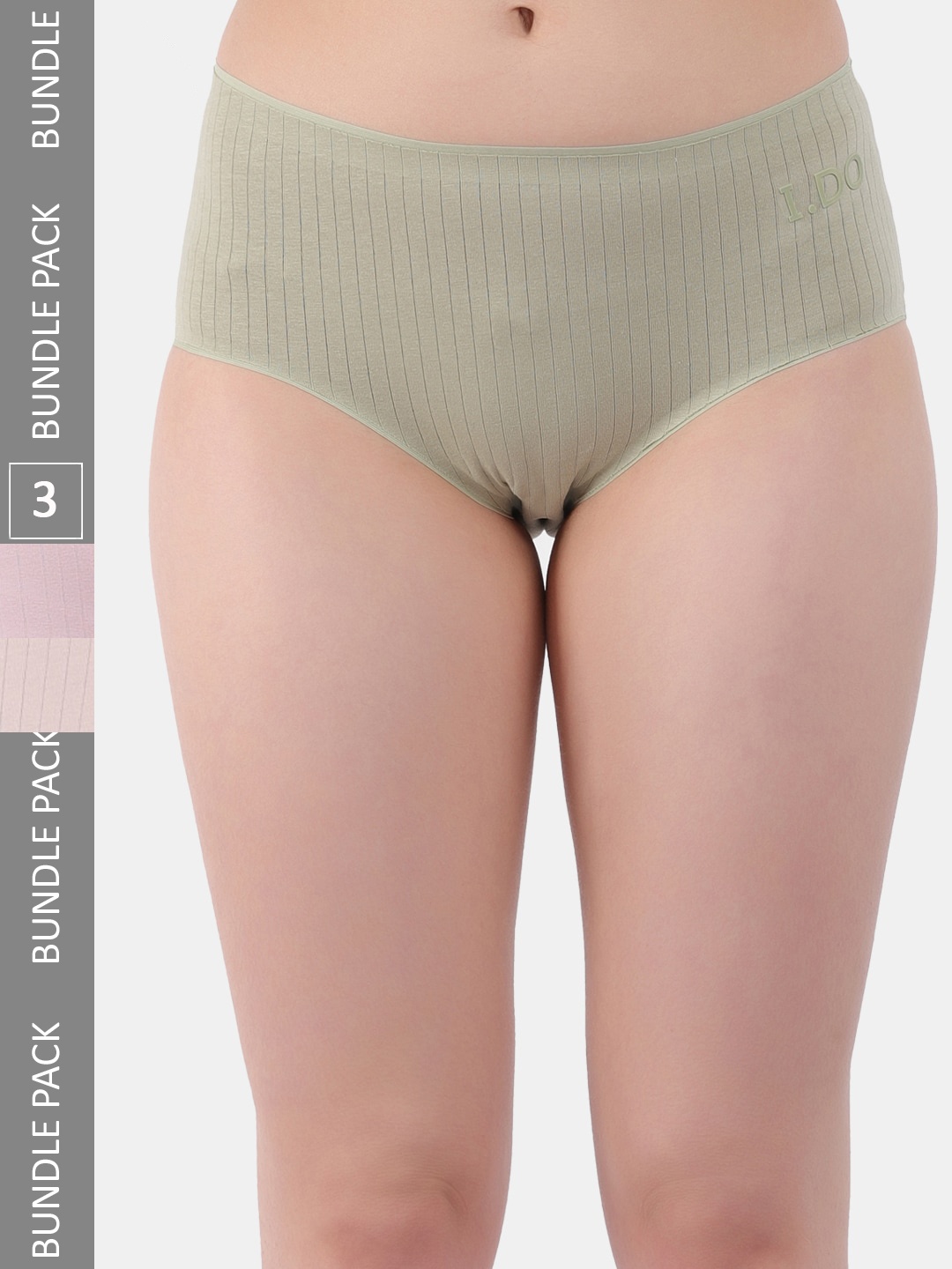 

Amour Secret Women Pack Of 3 Anti-Bacterial Hipster Briefs, Olive