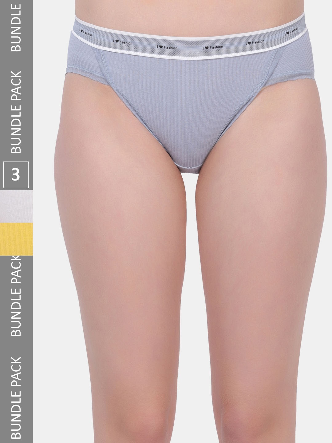 

Amour Secret Women Pack of 3 Mid-Rise Anti-Bacterial Bikini Briefs, Yellow