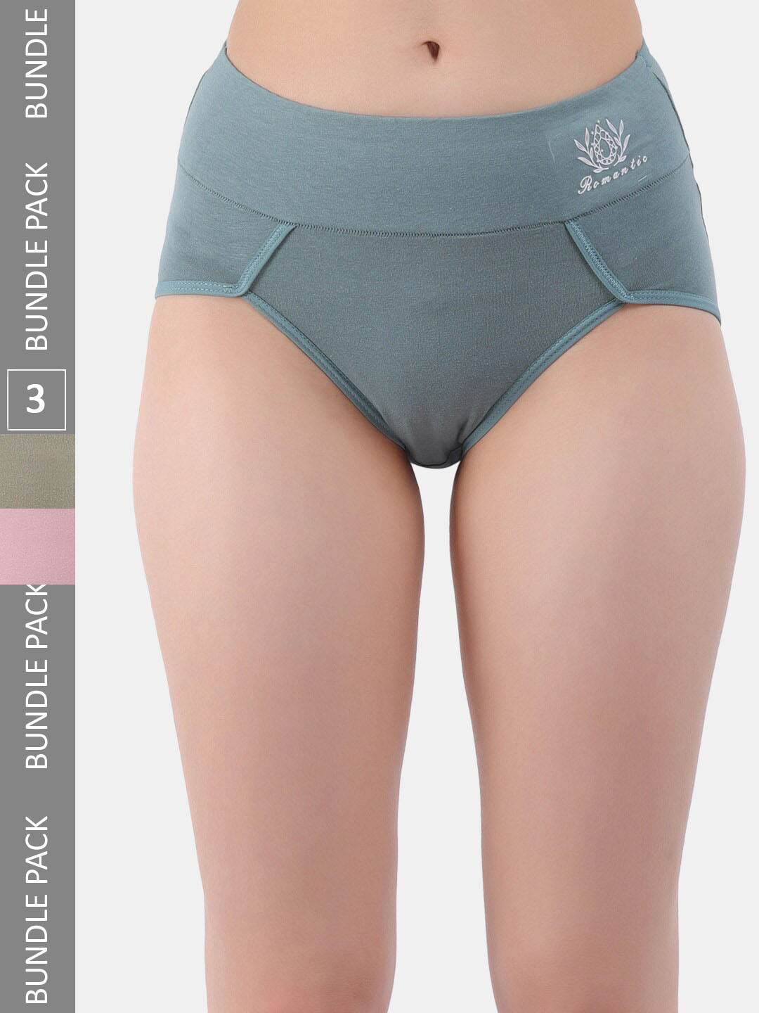 

Amour Secret Women Pack Of 3 Anti-Bacterial Hipster Briefs, Green