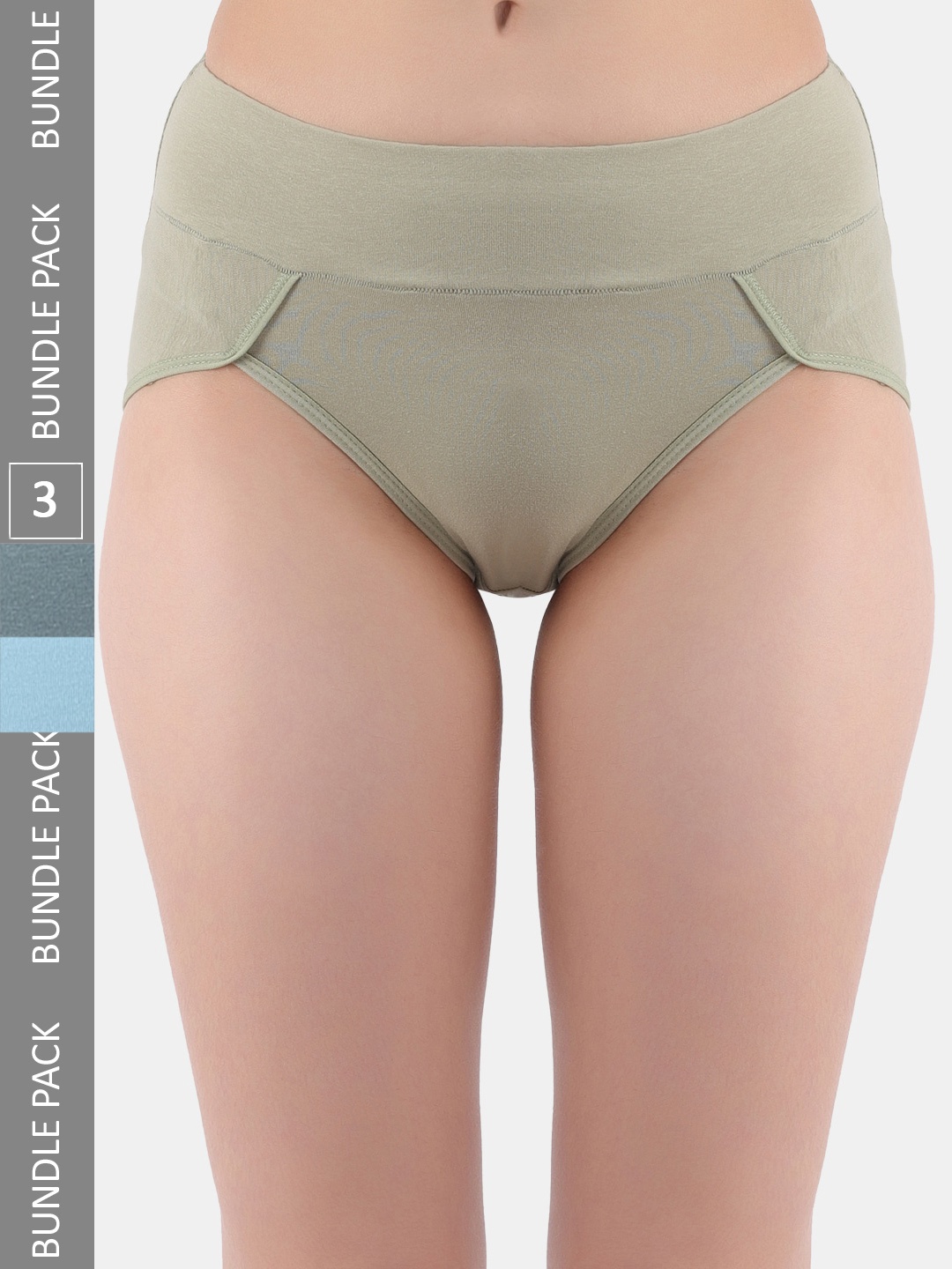 

Amour Secret Women Pack of 3 Anti-Bacterial Hipsters Briefs, Blue