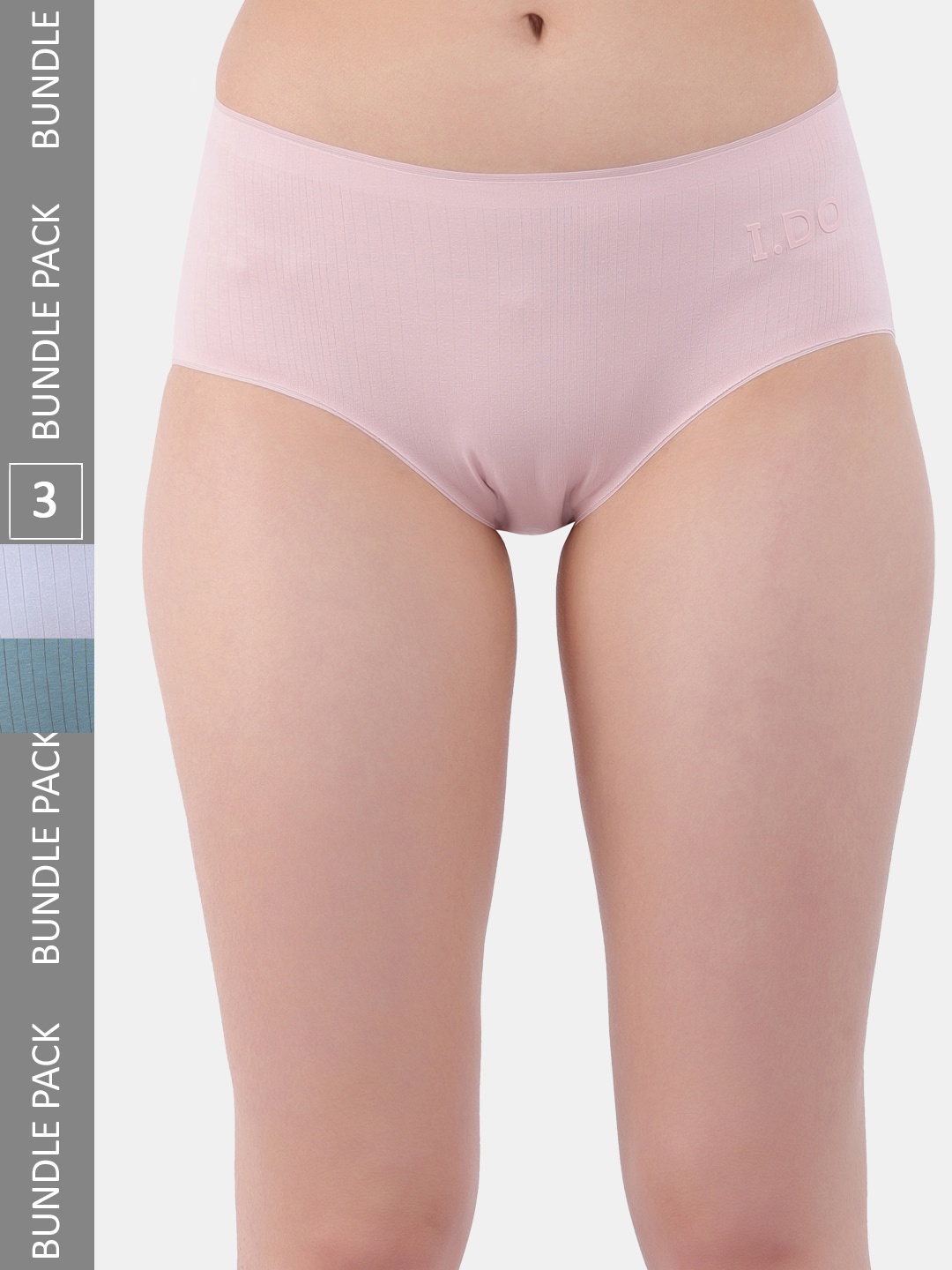

Amour Secret Women Pack Of 3 Striped Anti-Bacterial Hipster Briefs, Green