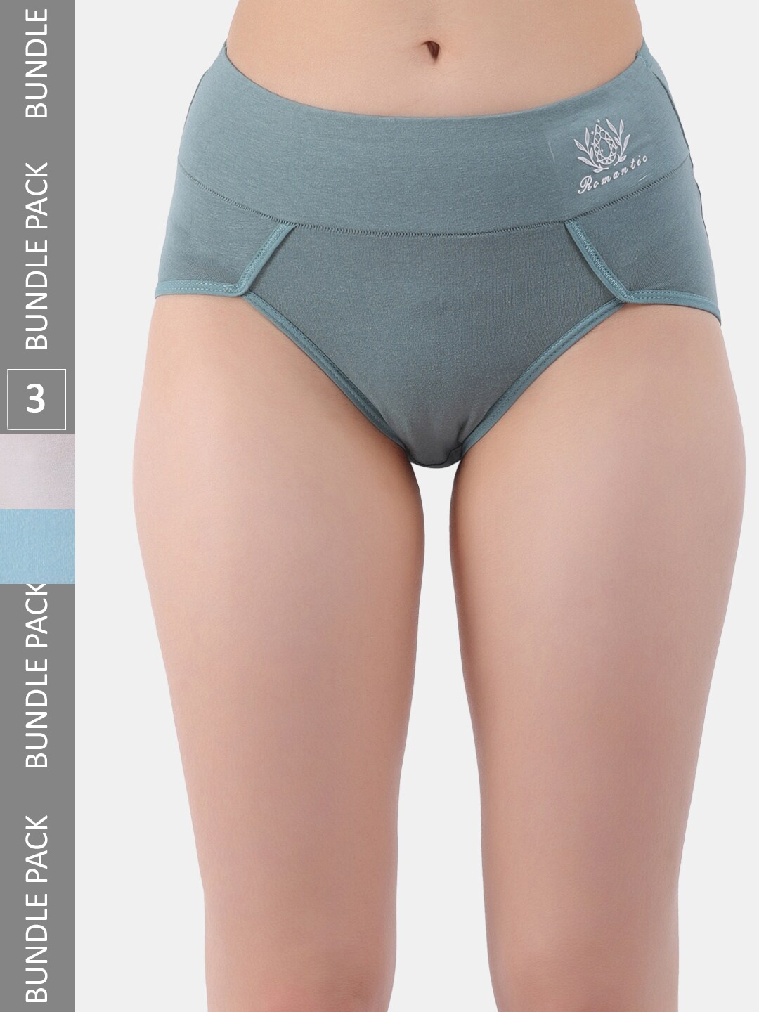 

Amour Secret Women Pack Of 3 Anti-Bacterial Hipster Briefs, Green