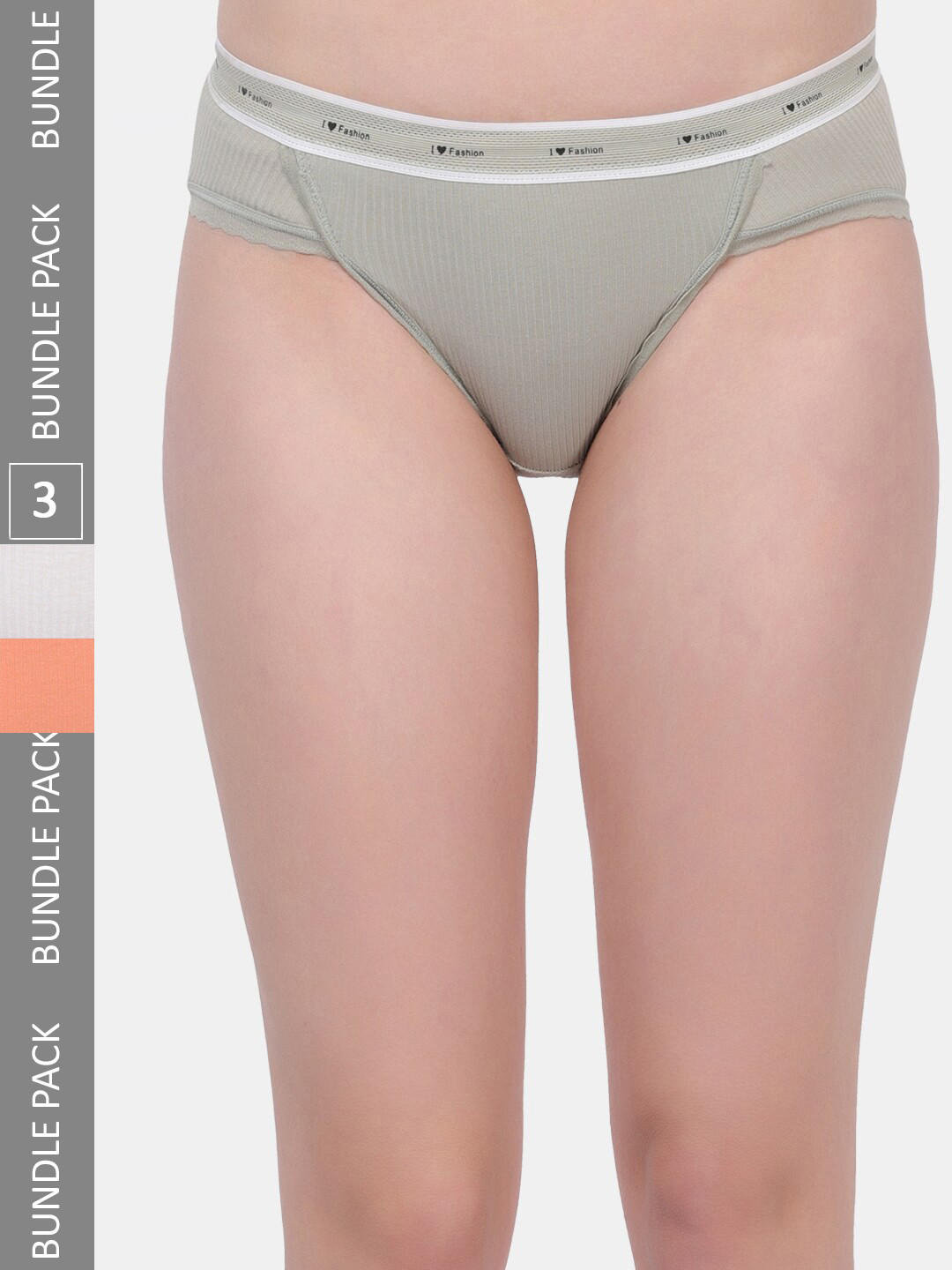 

Amour Secret Women Pack Of 3 Knitted Anti-Bacterial Hipster Briefs, Orange