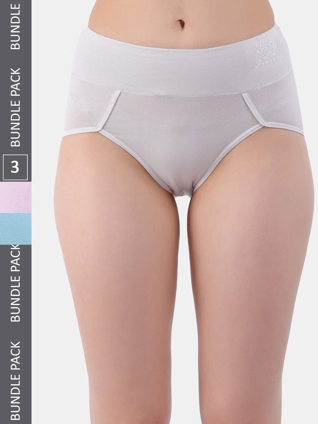 

Amour Secret Women Pack Of 3 Anti-Bacterial Hipster Briefs, Grey