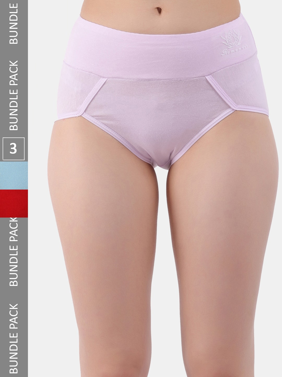 

Amour Secret Women Pack Of 3 Anti-Bacterial Hipster Briefs, Purple