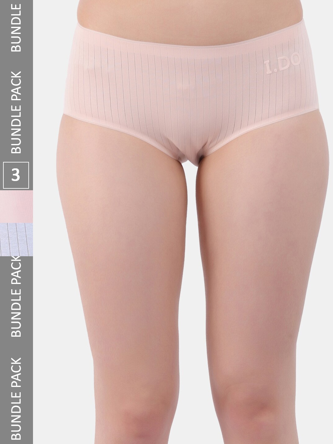 

Amour Secret Women Pack Of 3 Anti-Bacterial Hipster Briefs, Peach