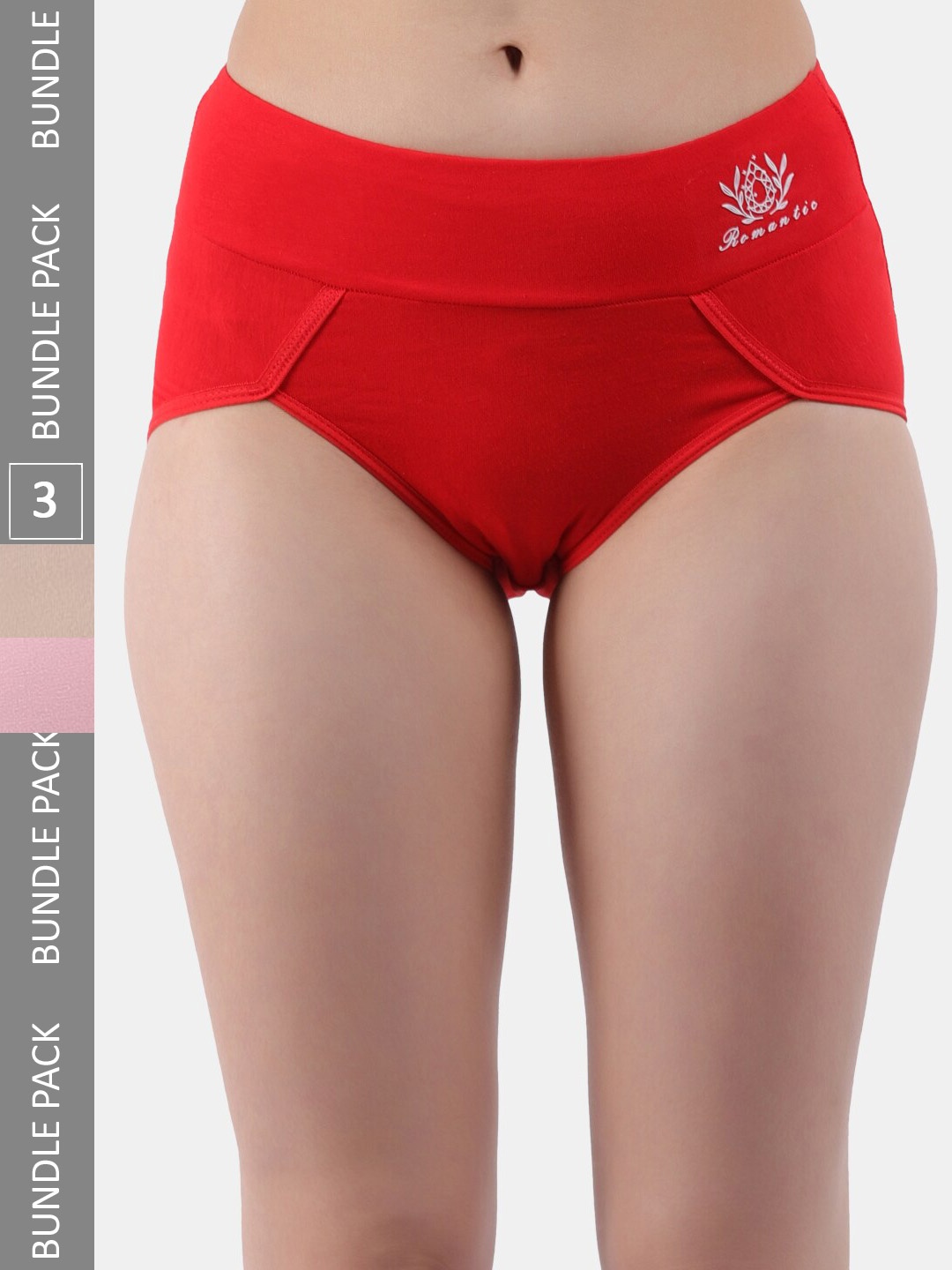 

Amour Secret Women Pack Of 3 Anti-Bacterial Hipster Briefs, Pink