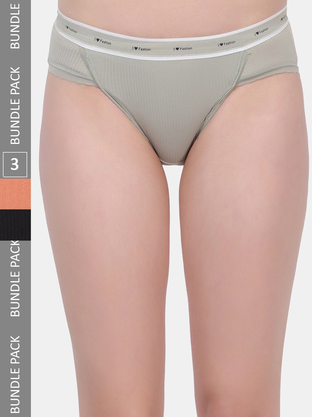 

Amour Secret Women Pack Of 3 Anti-Bacterial Bikini Briefs, Sea green