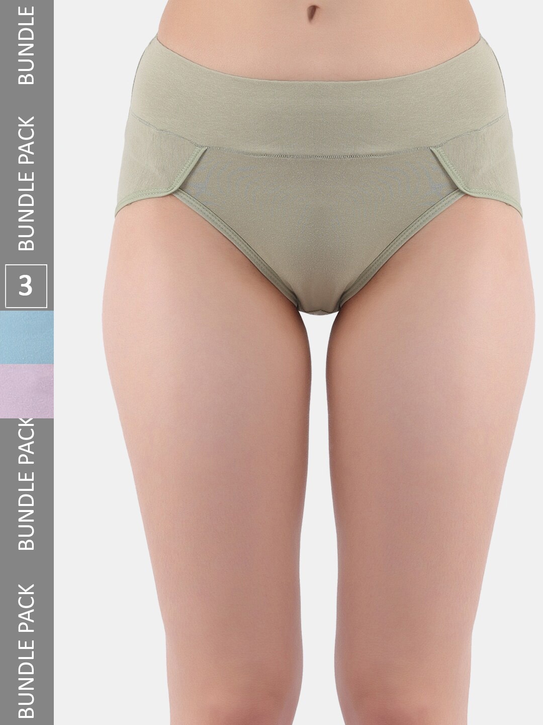 

Amour Secret Women Pack Of 3 Anti-Bacterial Hipster Briefs, Green