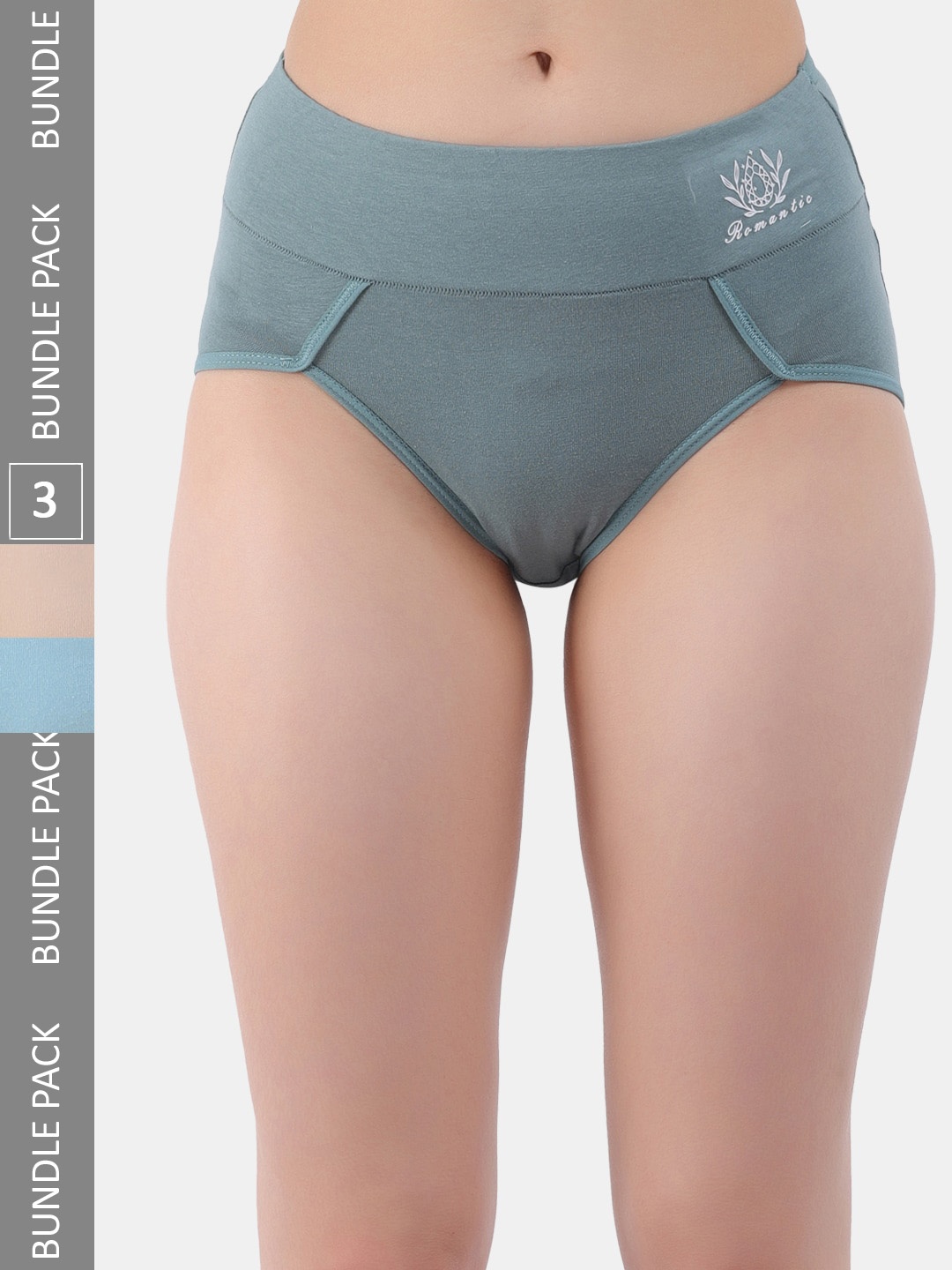 

Amour Secret Women Pack Of 3 Mid-Rise Anti-Bacterial Hipster Briefs, Blue