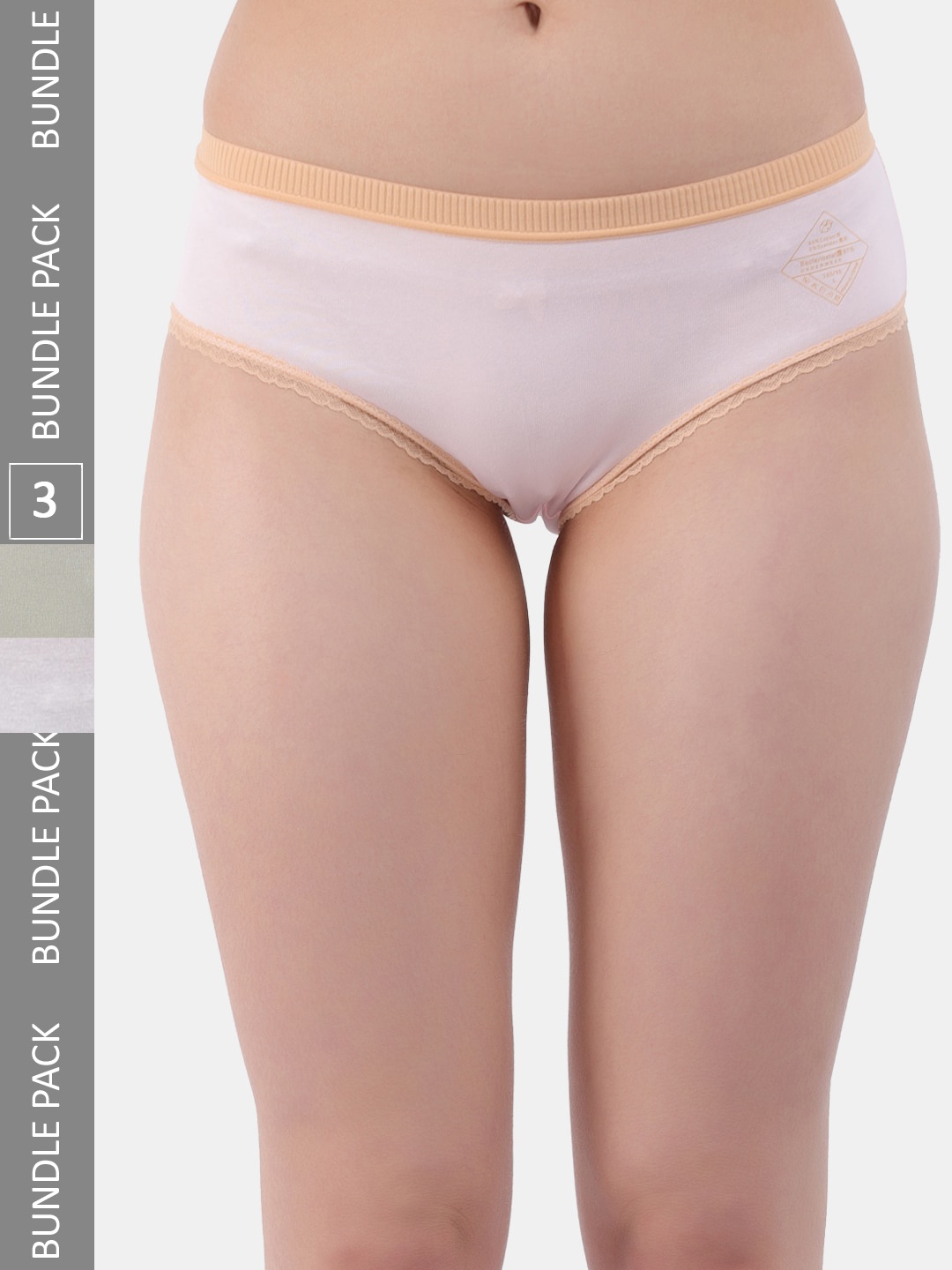 

Amour Secret Women Pack Of 3 Anti-Bacterial Hipster Briefs, Pink