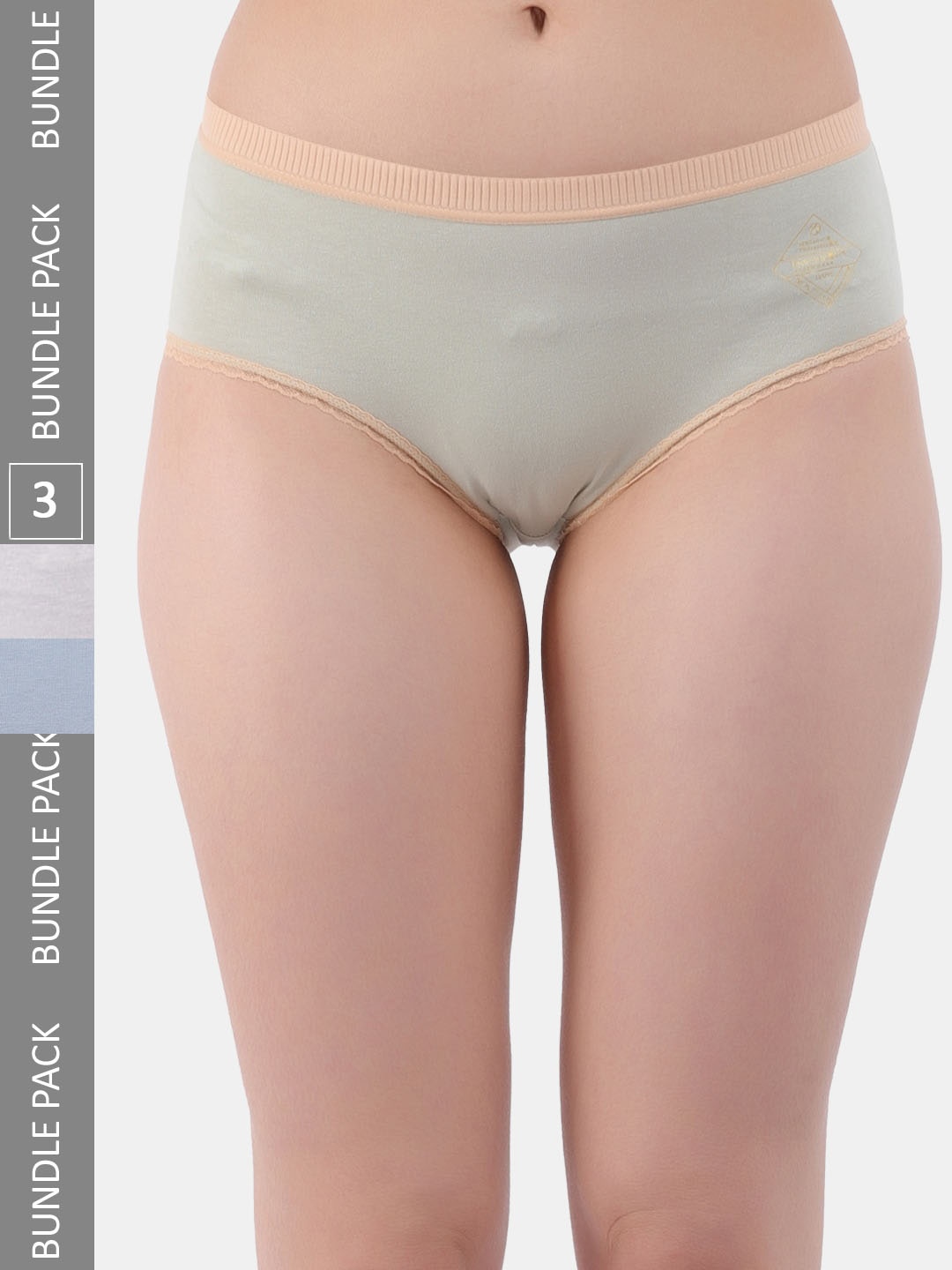 

Amour Secret Women Pack Of 3 Anti-Bacterial Hipster Briefs, Green