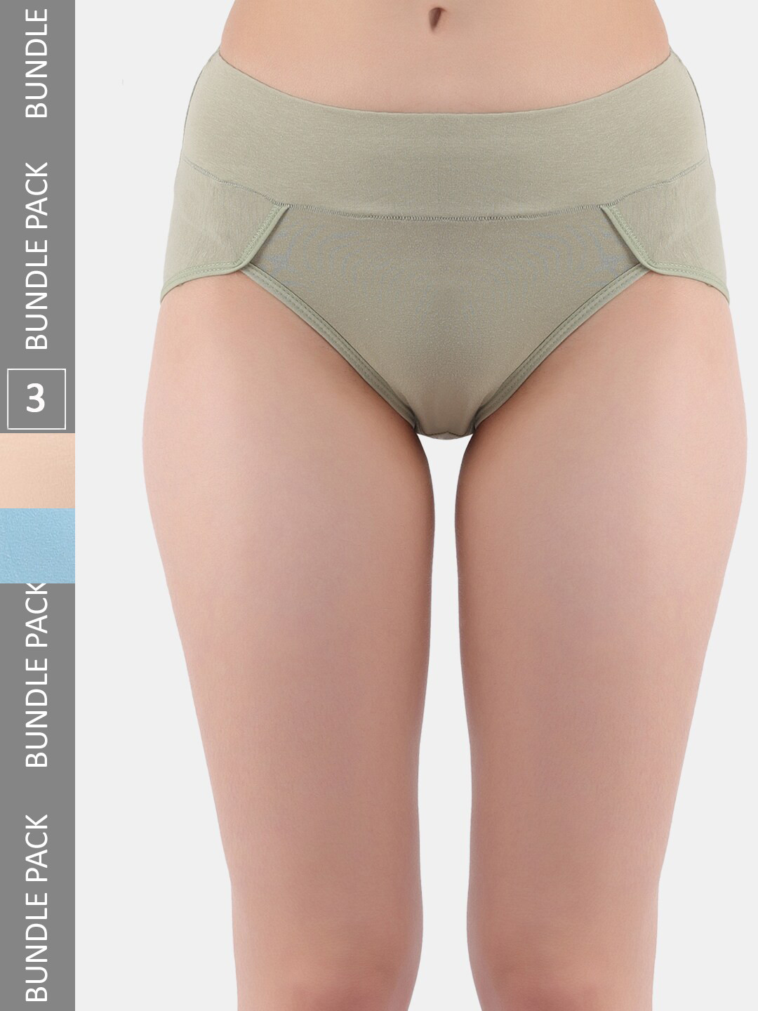 

Amour Secret Women Pack Of 3 Anti-Bacterial Hipster Briefs, Green