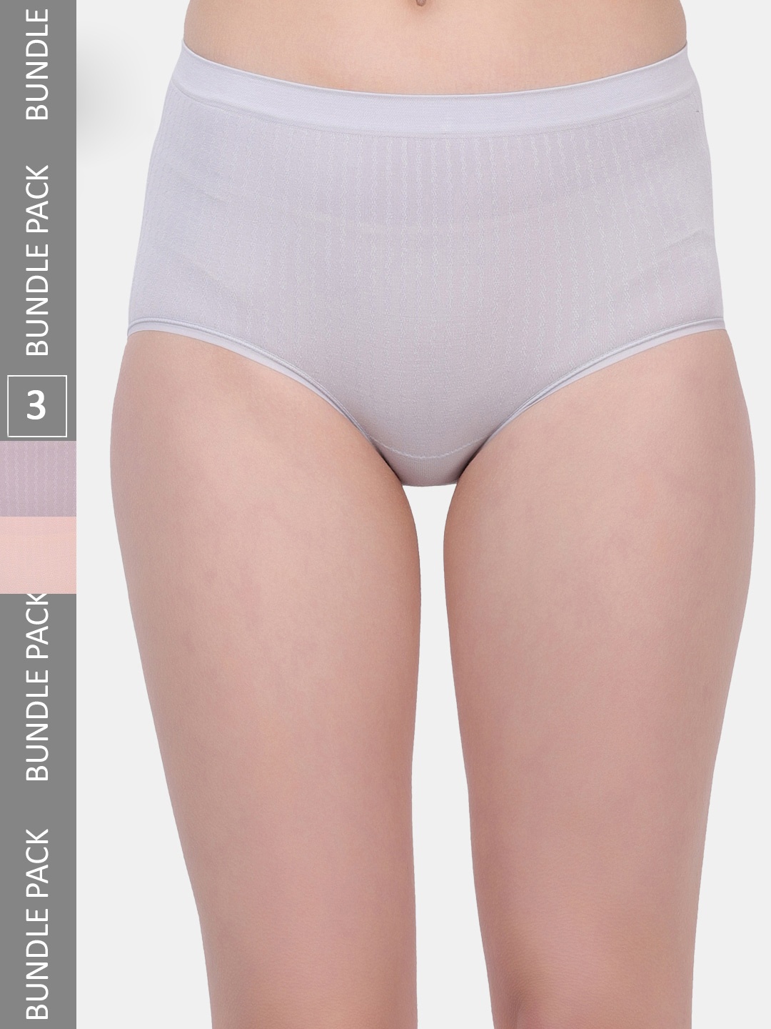 

Amour Secret Women Pack Of 3 Anti-Bacterial Hipster Briefs, Grey