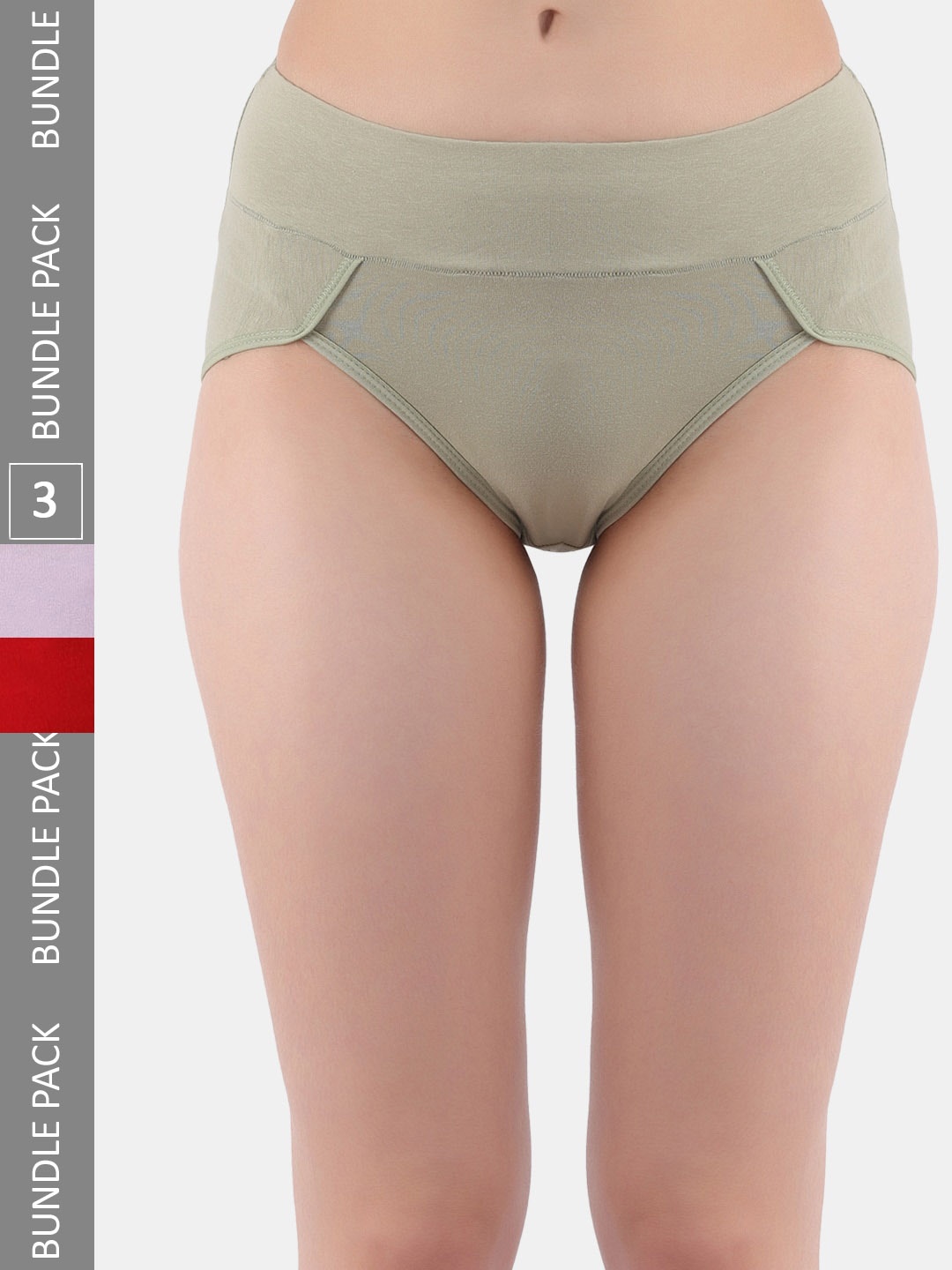 

Amour Secret Women Pack Of 3 Mid-Rise Anti-Bacterial Hipster Briefs, Green