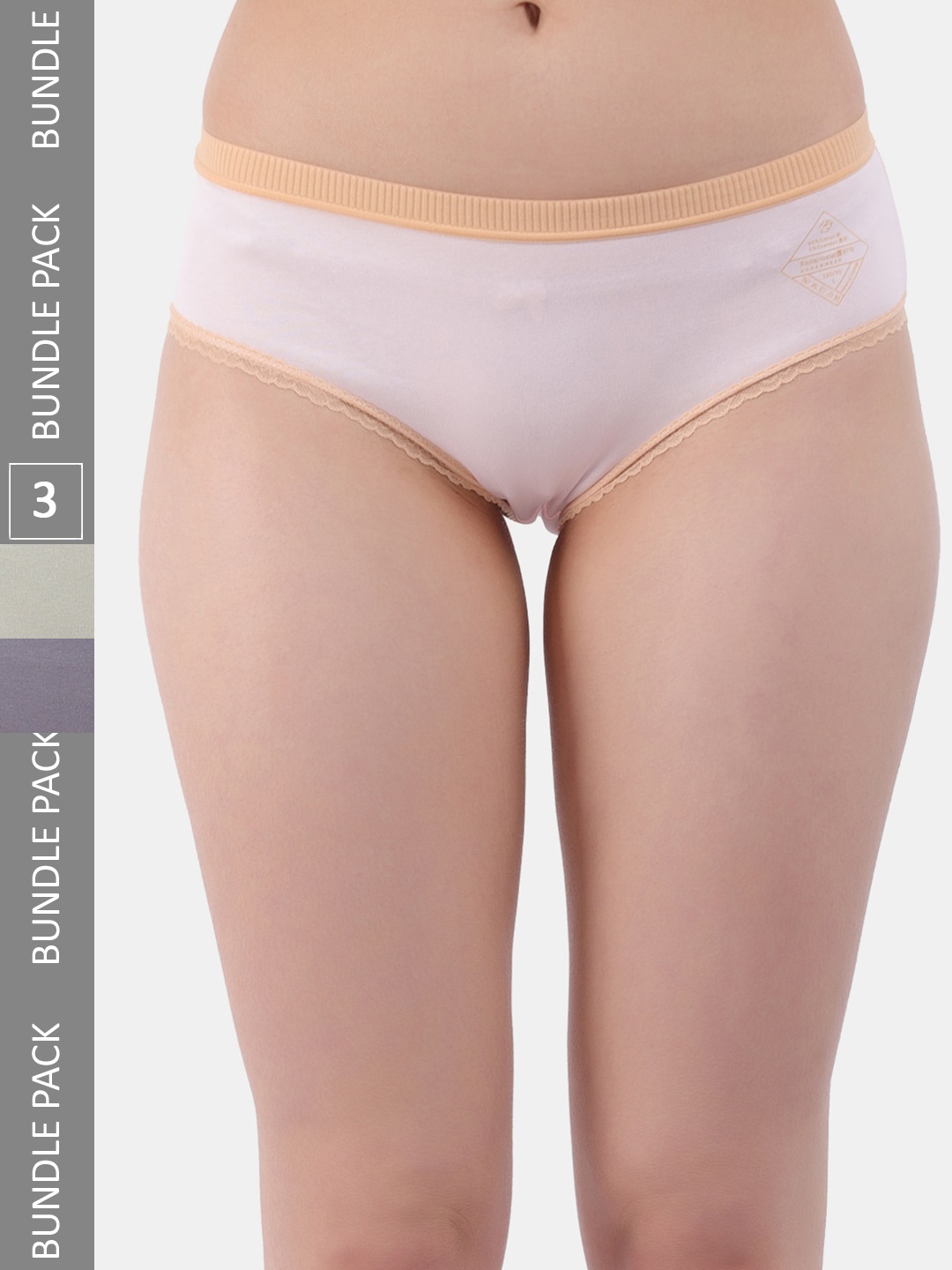

Amour Secret Women Pack Of 3 Anti-Bacterial Hipster Briefs, Pink