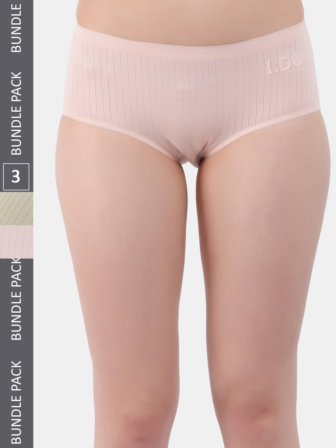 

Amour Secret Women Pack Of 3 Anti-Bacterial Hipster Briefs, Nude