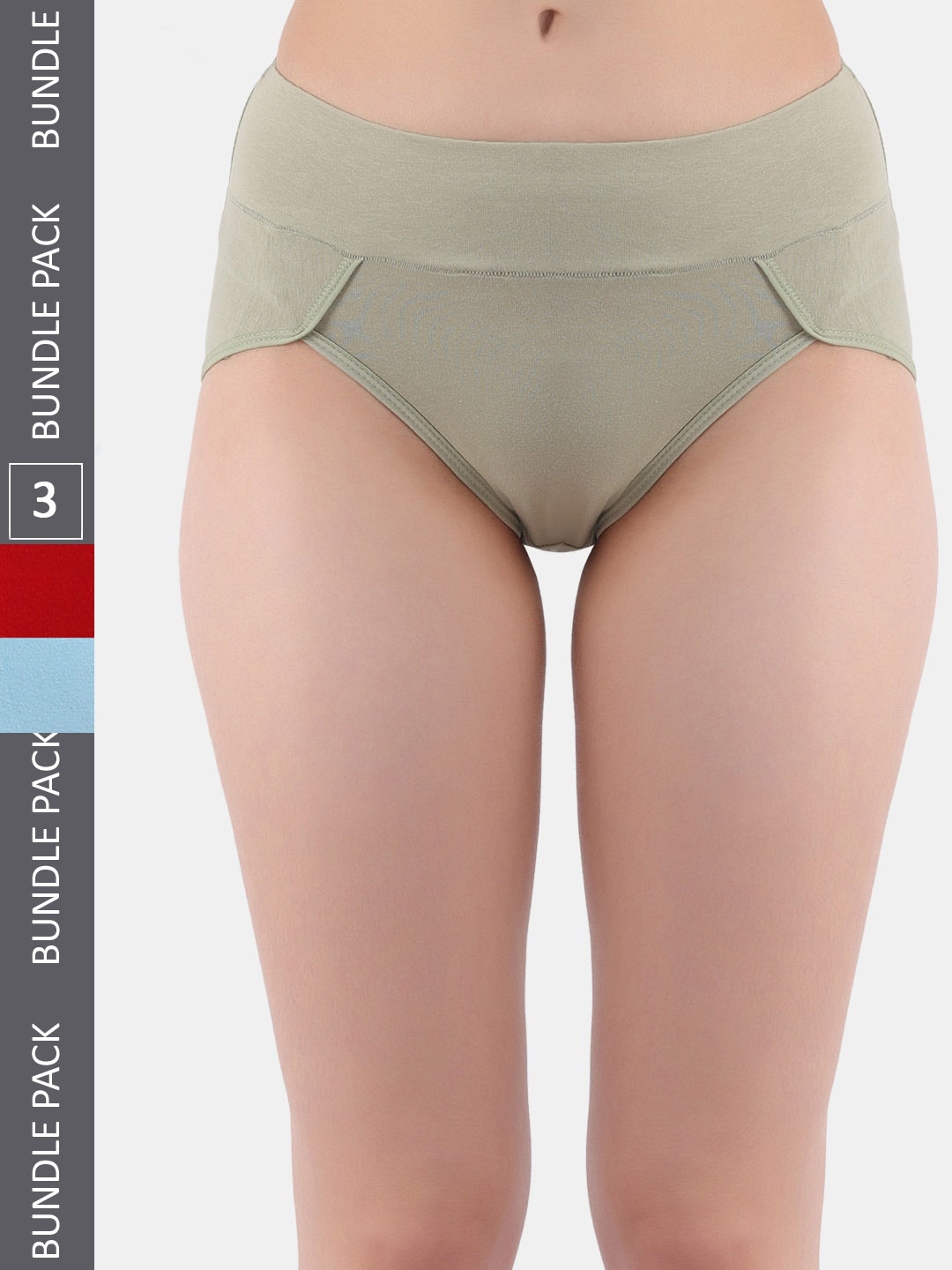 

Amour Secret Women Pack Of 3 Anti-Bacterial Hipster Briefs, Red