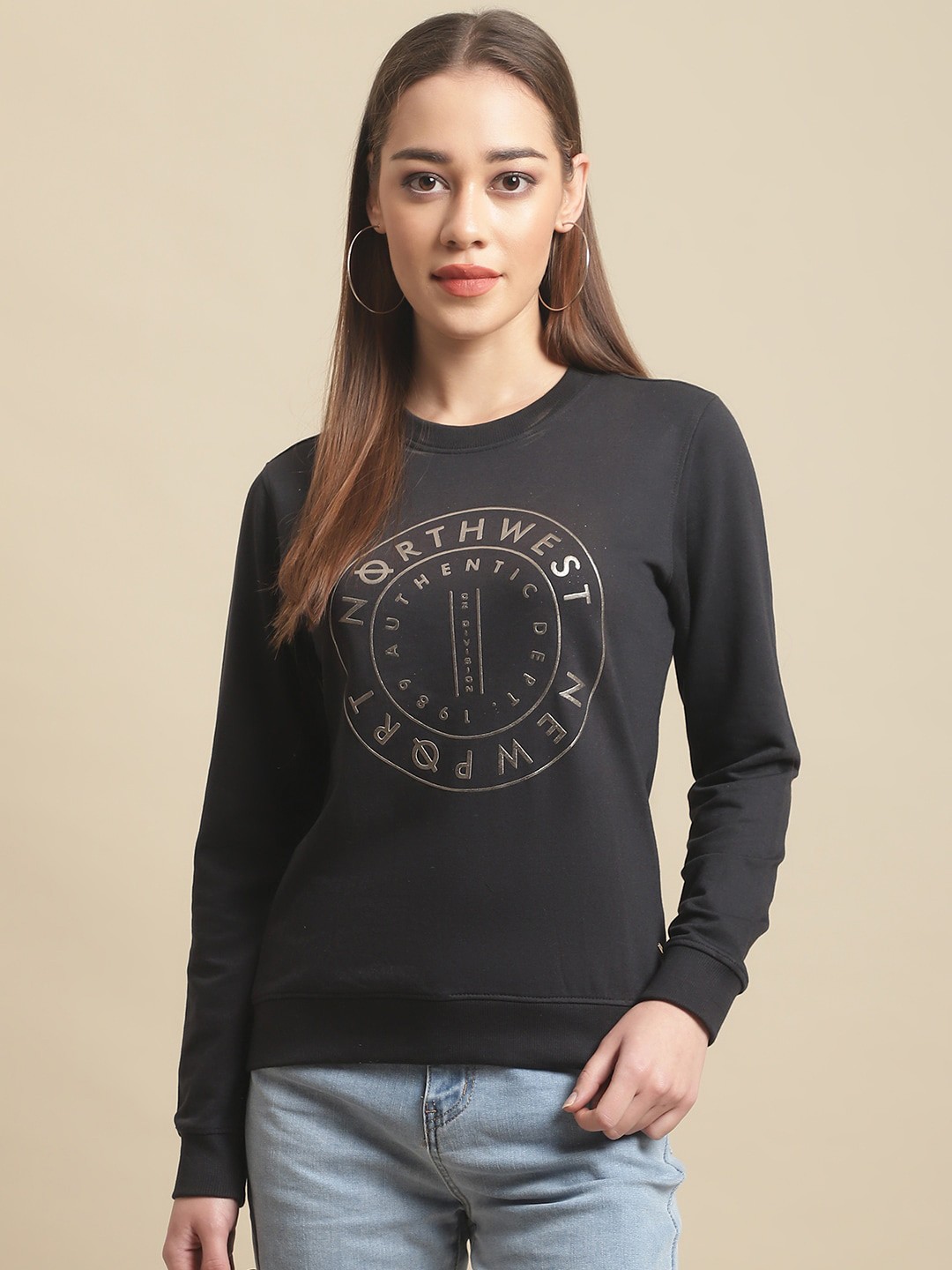 

Crozo By Cantabil Typography Printed Cotton T-shirt, Black
