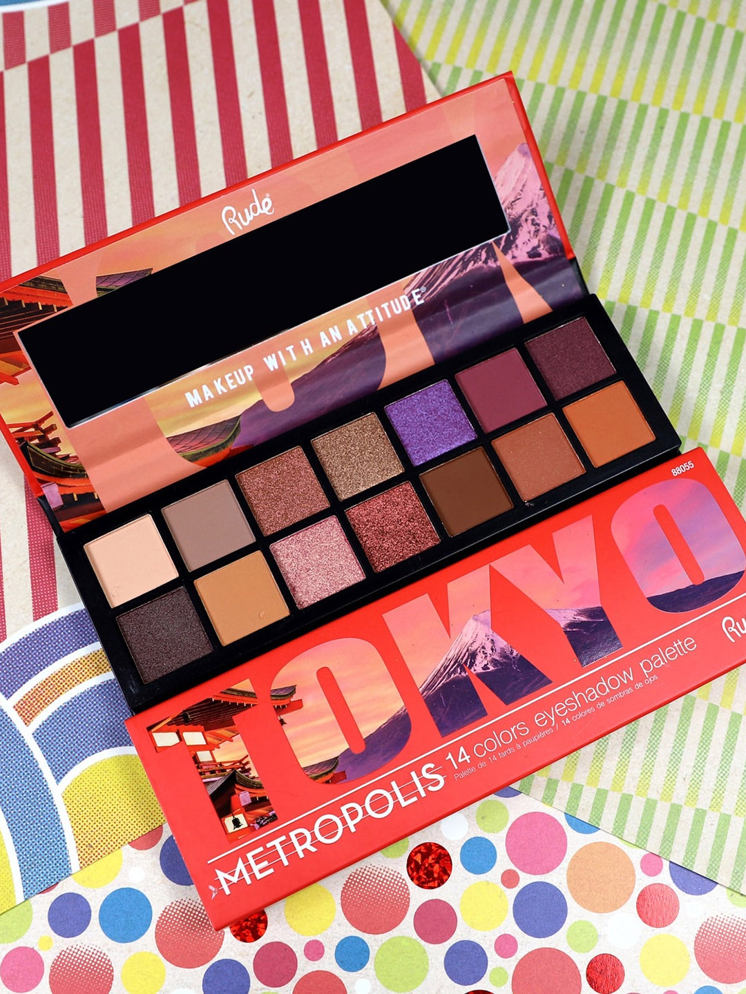 

Rude Cosmetics Metropolis 14 Color Eyeshadow Palette 6 g - Tokyo, Multi