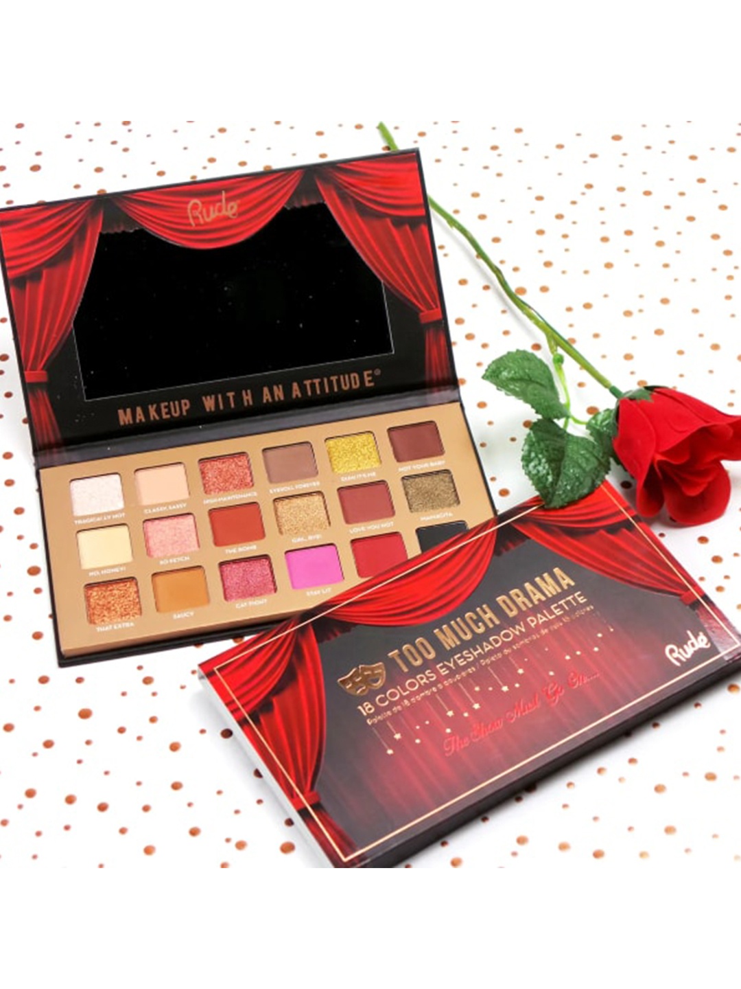 

Rude Cosmetics Too Much Drama 18 Eyeshadow Palette - 4 g, Multi