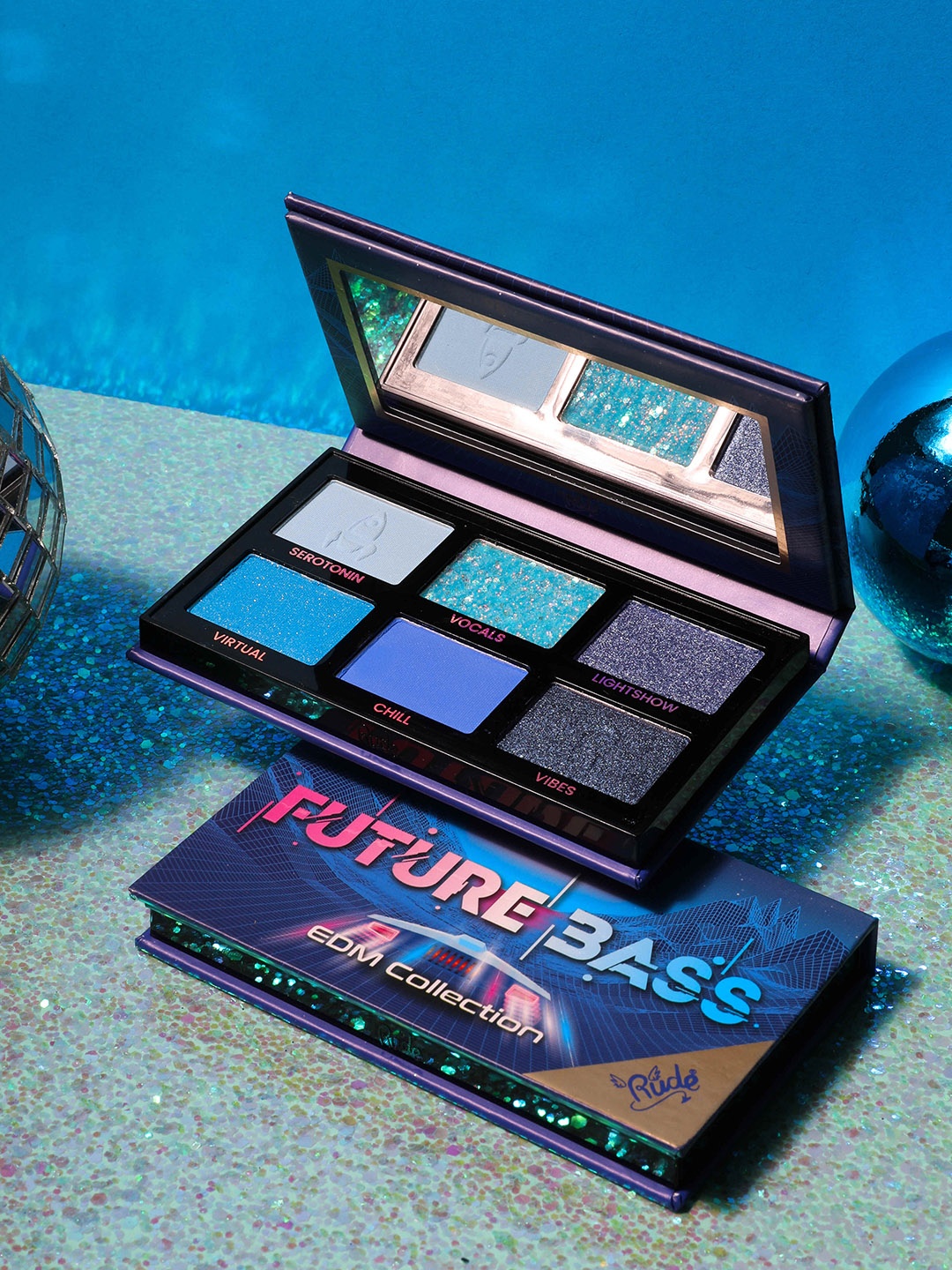 

Rude Cosmetics EDM Collection Eyeshadow Palette 6 g - Future Bass, Blue