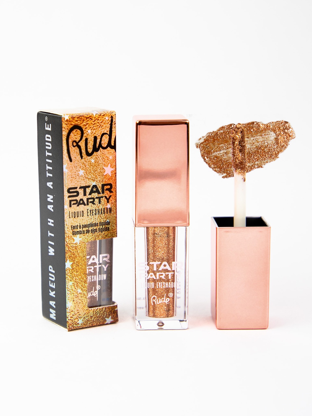 

Rude Cosmetics Star Party Liquid Glitter Longwear Eyeshadow 3.5 g - Stellar, Bronze