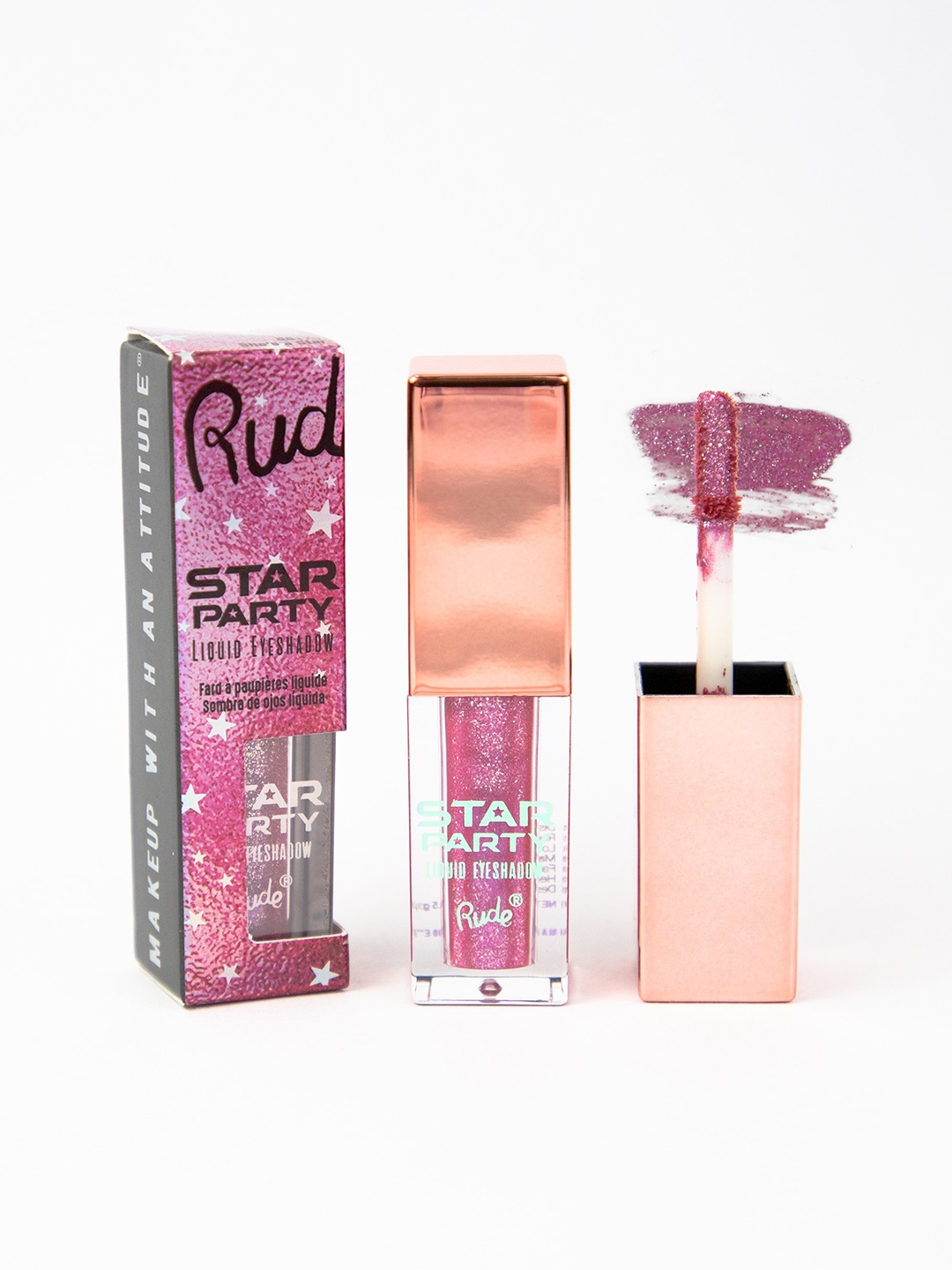 

Rude Cosmetics Star Party High-Pigmented Liquid Glitter Eyeshadow 6g - Shes A Star, Pink