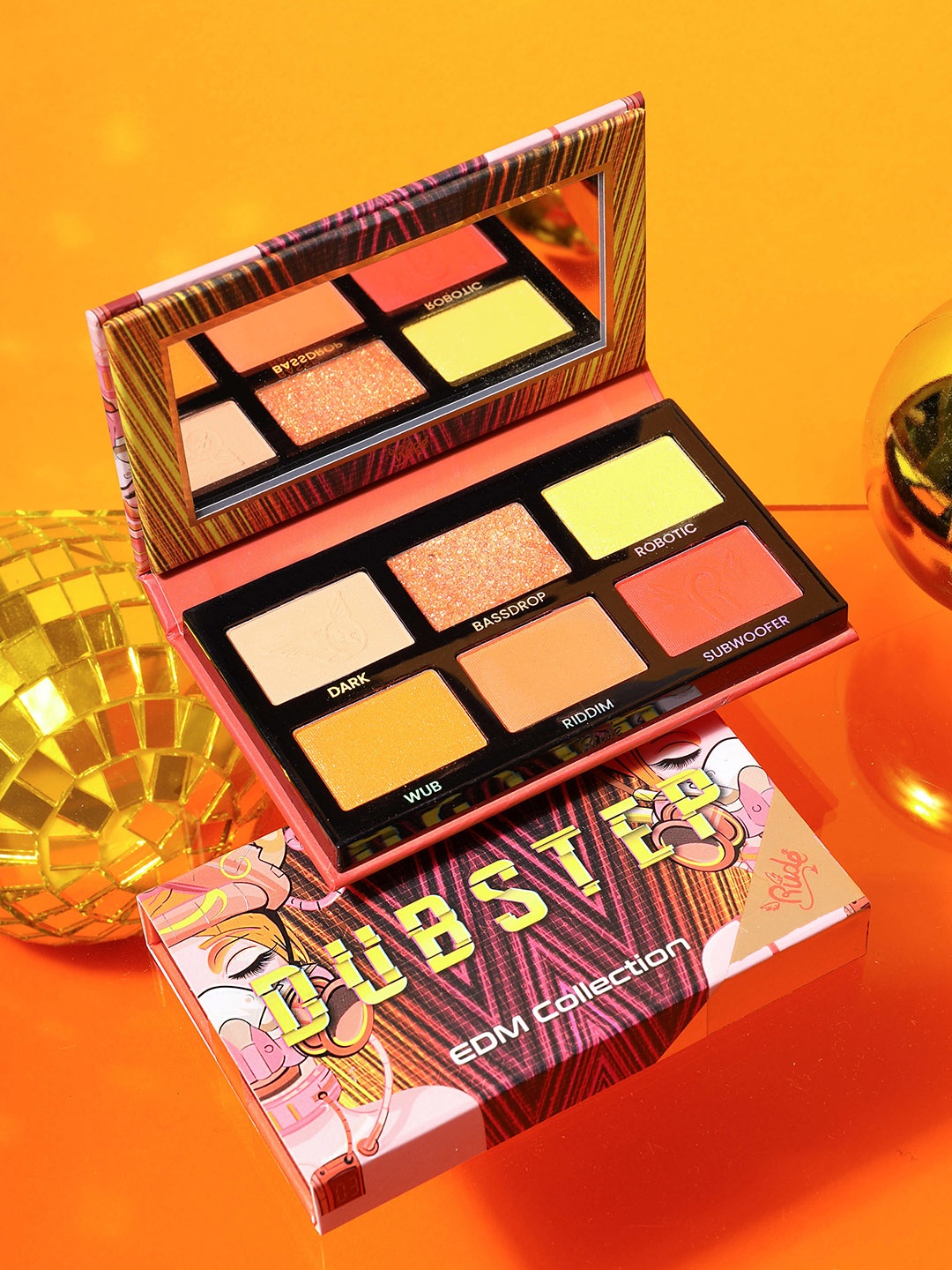

Rude Cosmetics EDM Collection Eyeshadow Palette 6 g - Dubstep, Orange