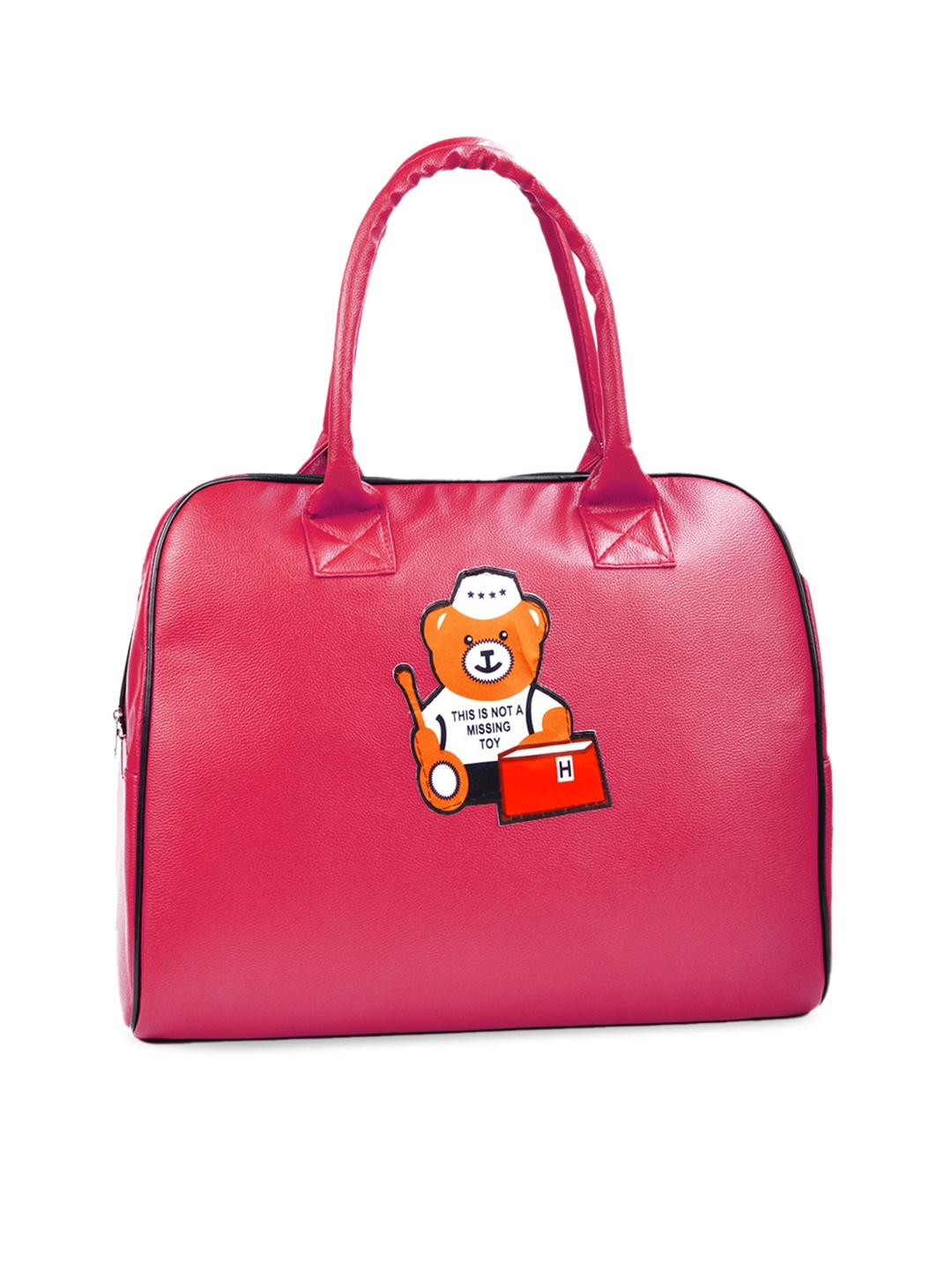 

Adbeni Structured Handheld Bag With Applique, Maroon