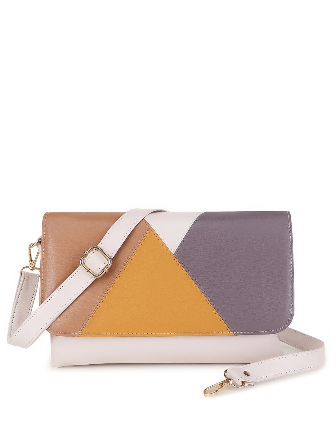 

Spice Art Colourblocked Structured Sling Bag, White