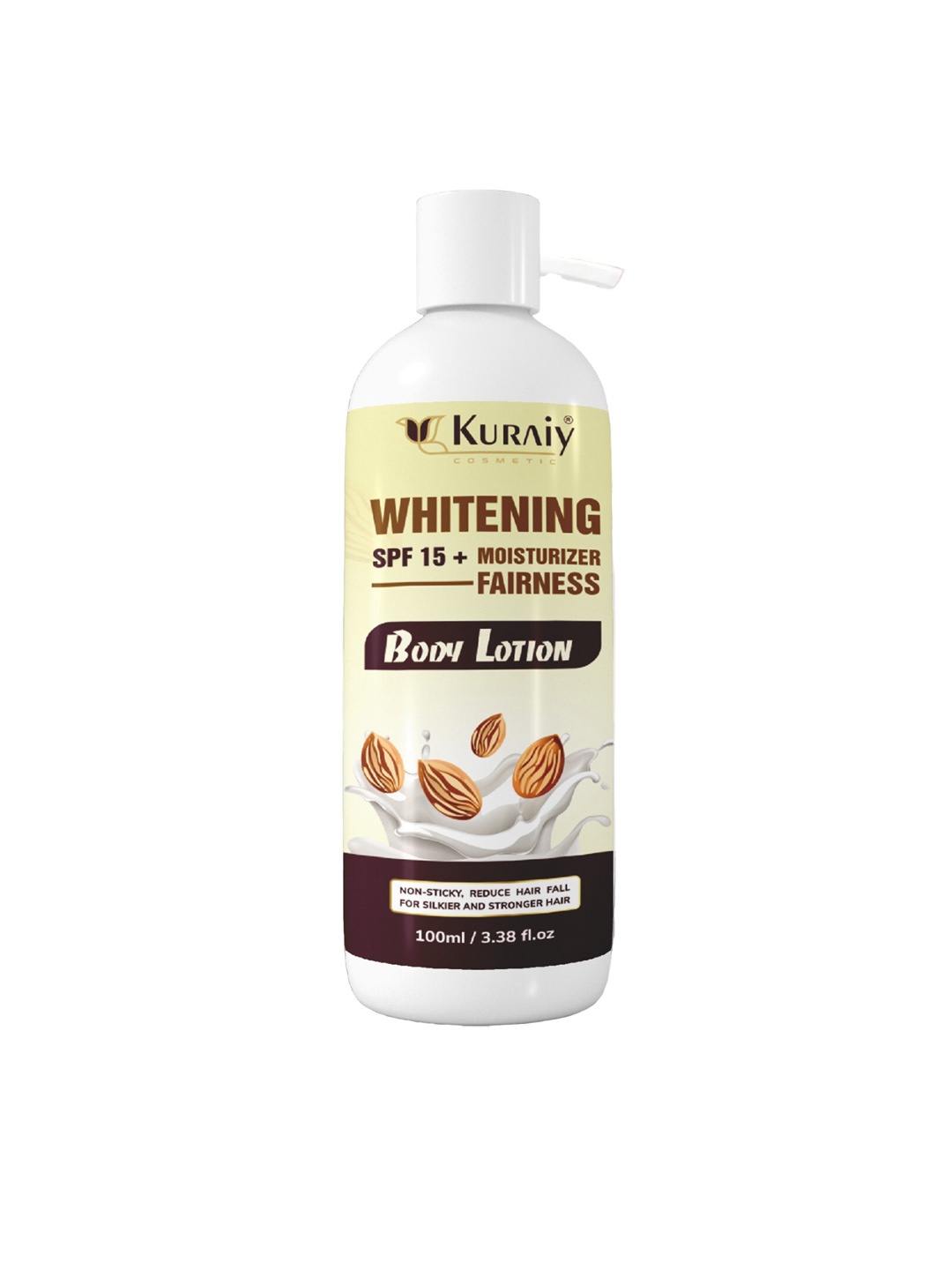 

KURAIY Whitening SPF 15+ Fairness Almond Moisturizing Body Lotion 100 ml, Cream