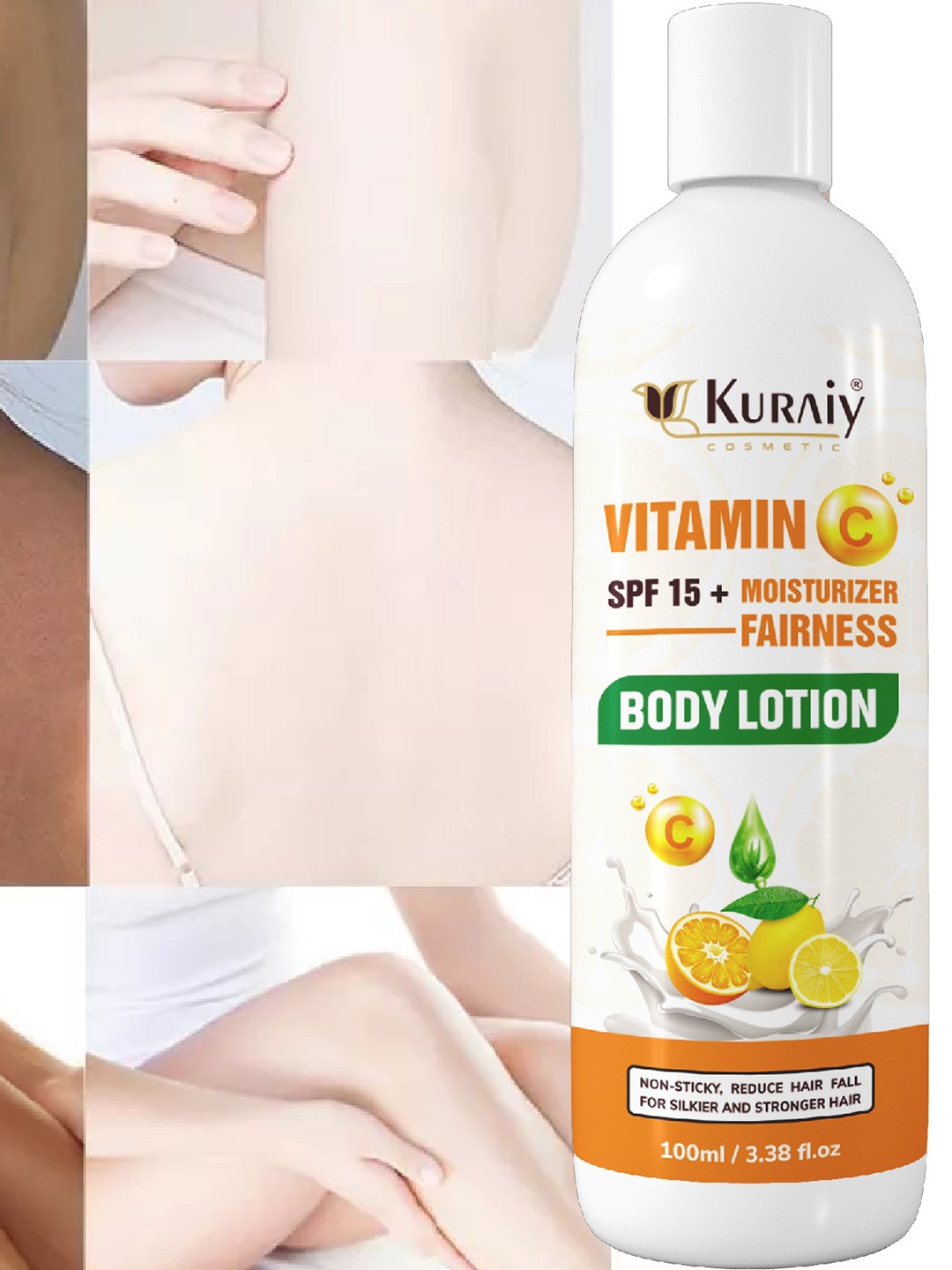 

KURAIY Vitamin C SPF 15+ Moisturizing Fairness Body Lotion 100 ml, White