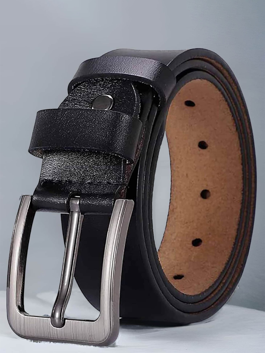 

ZORO Men Leather Tang Closure Formal Belt, Black