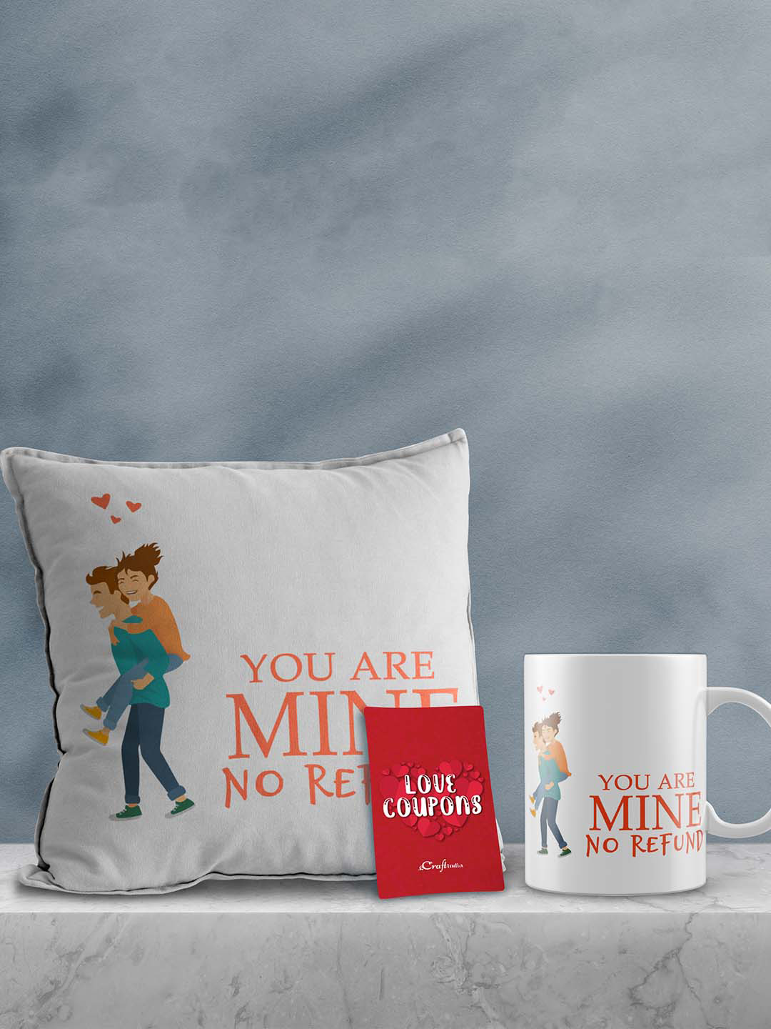 

eCraftIndia White & Red 3 Pcs Valentine Gift Set
