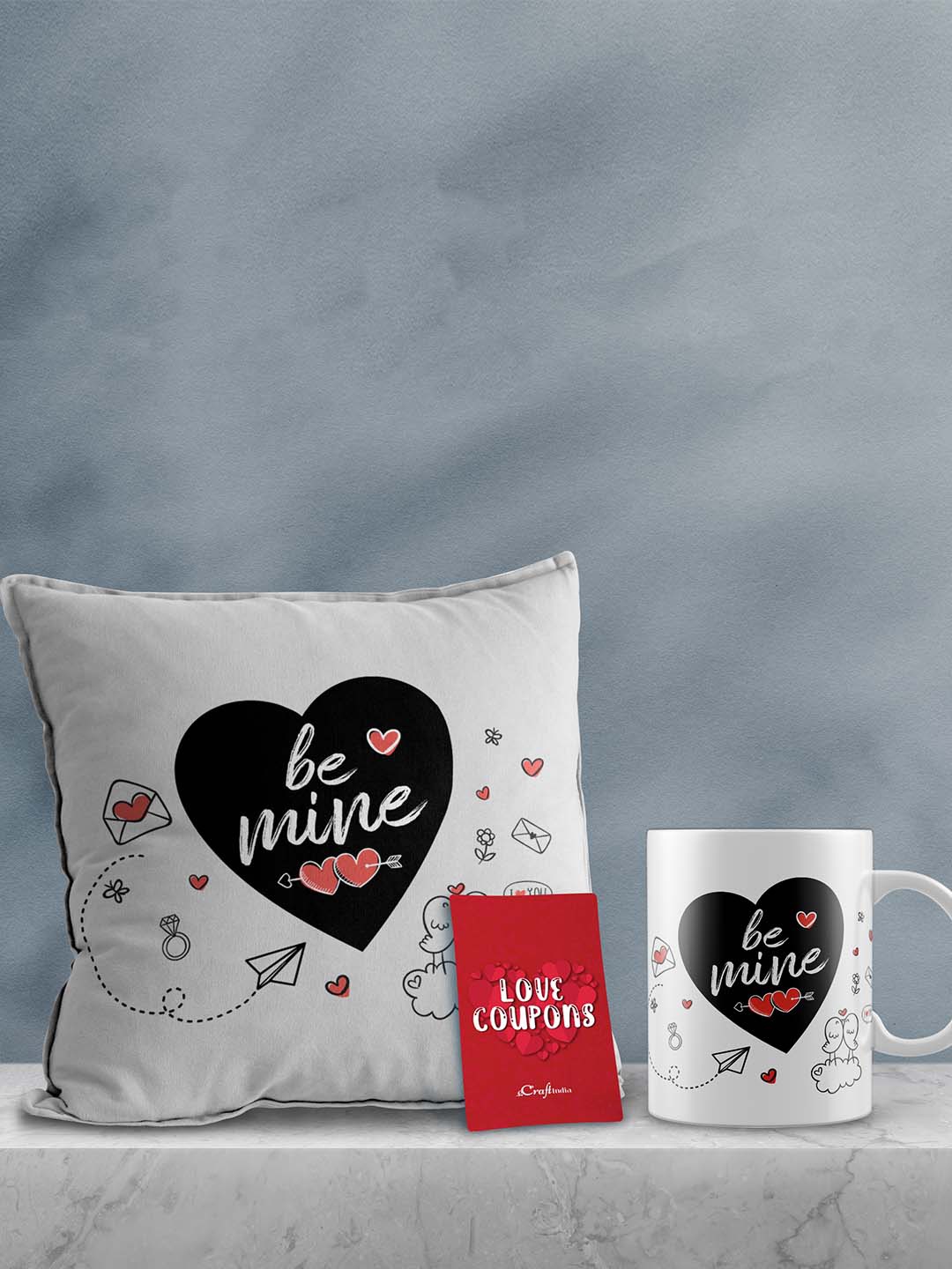 

eCraftIndia White & Black 3 Pcs Valentine Gift Set