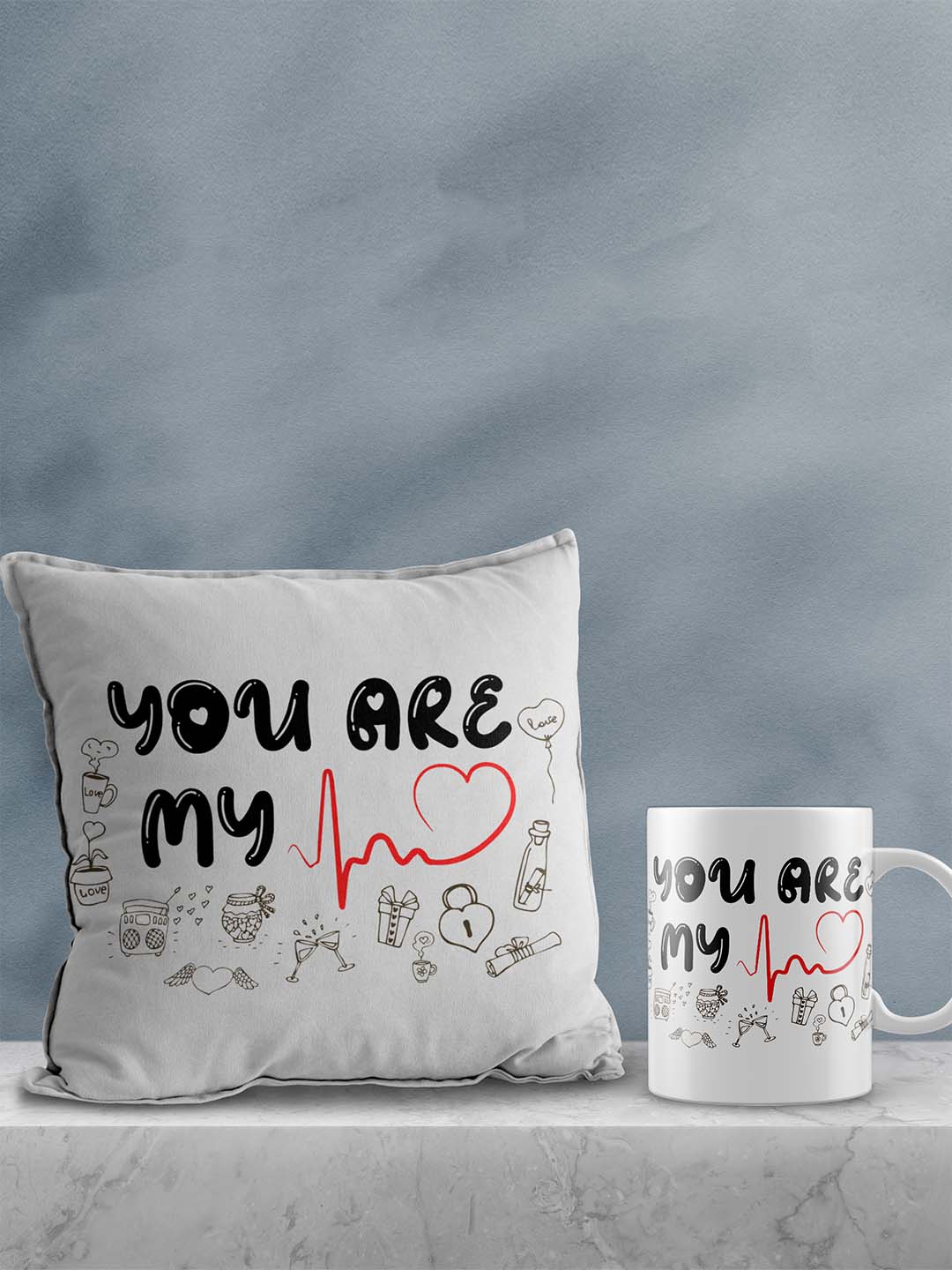 

eCraftIndia White & Red 2 Pcs Valentine Gift Set