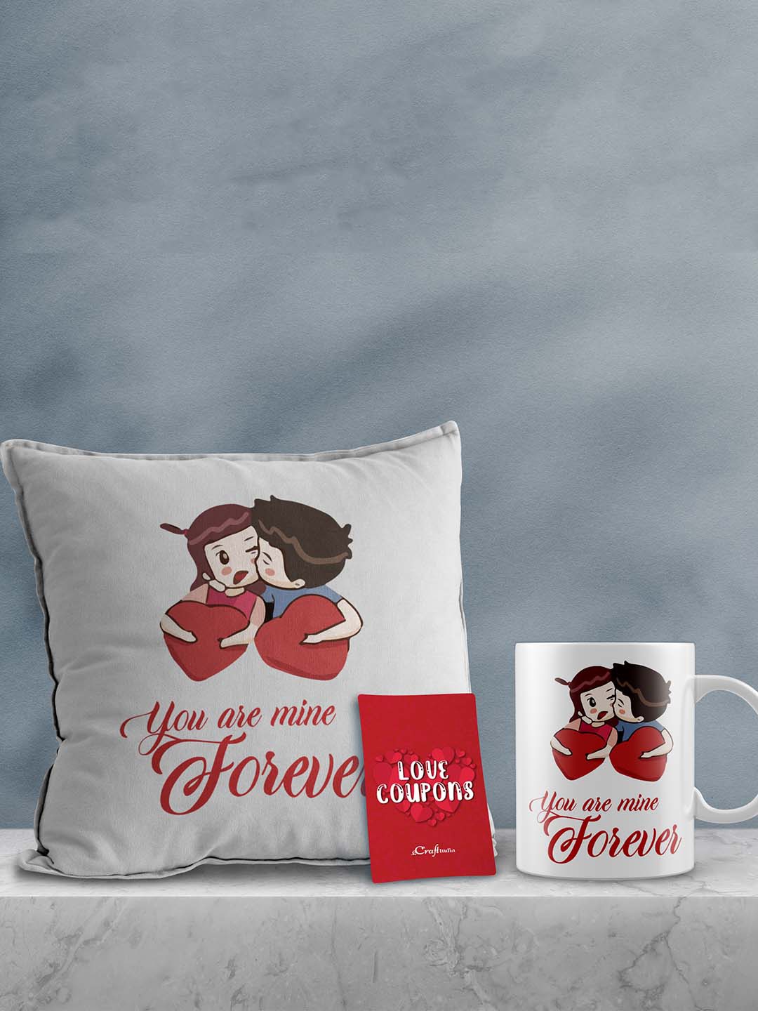 

eCraftIndia White & Red 3 Pcs Valentine Gift Set